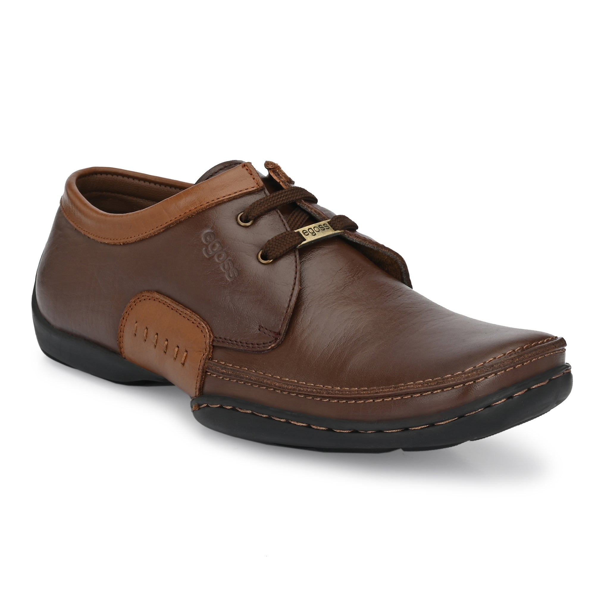 Egoss Casual Derby Lace Up Leather Shoes For Men