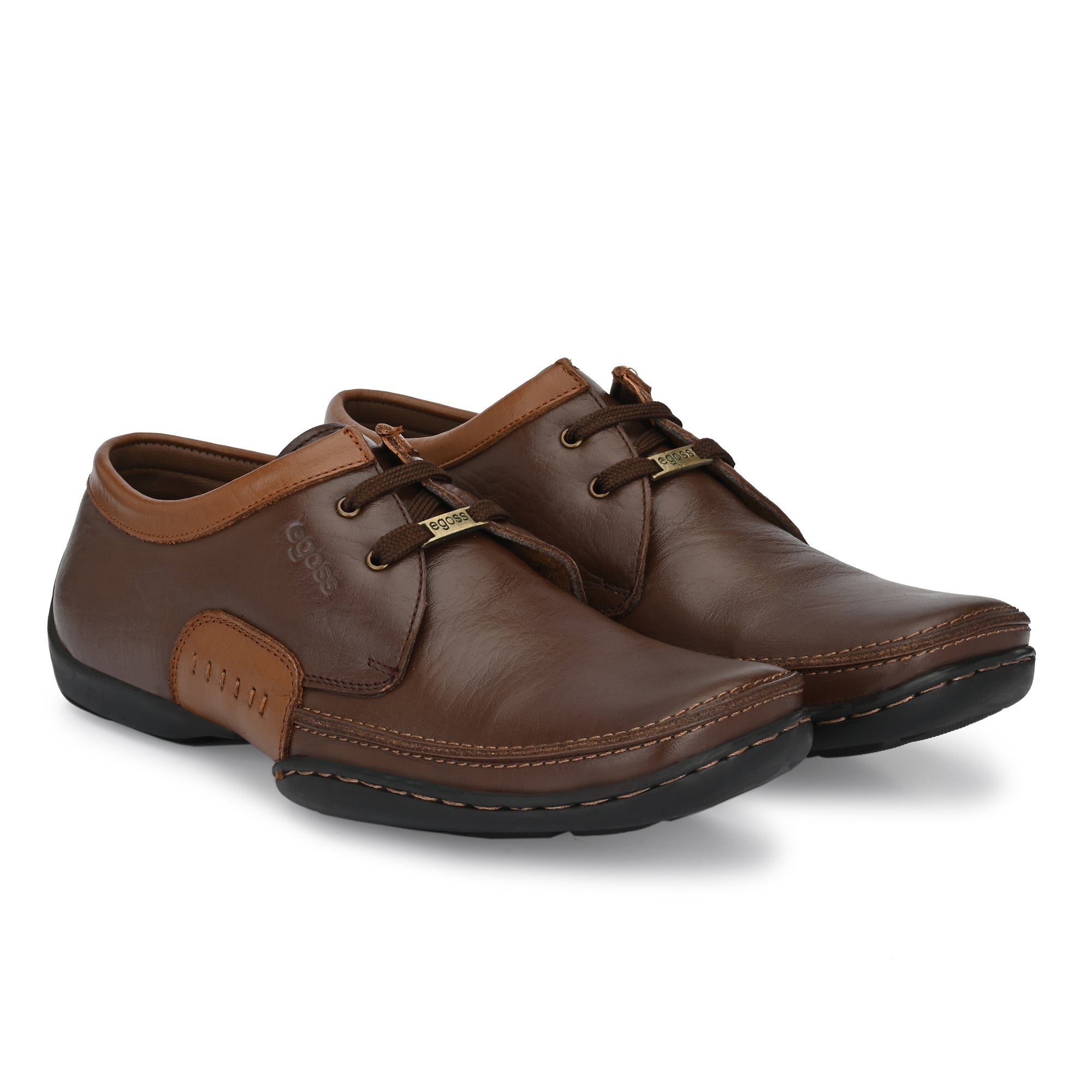 Egoss Casual Derby Lace Up Leather Shoes For Men