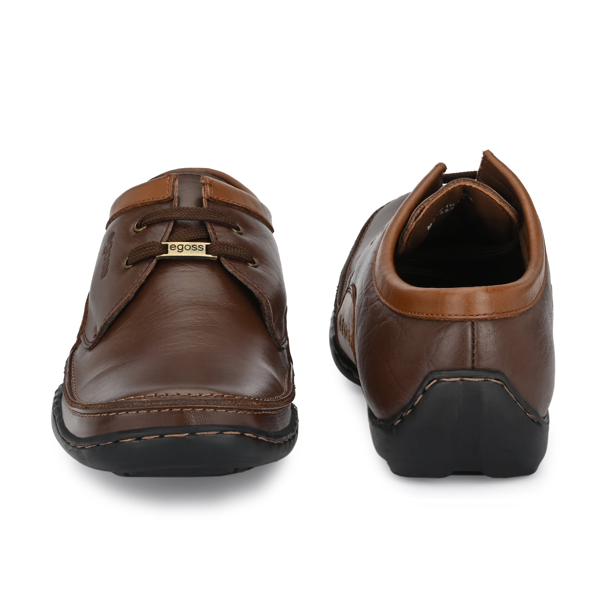 Egoss Casual Derby Lace Up Leather Shoes For Men