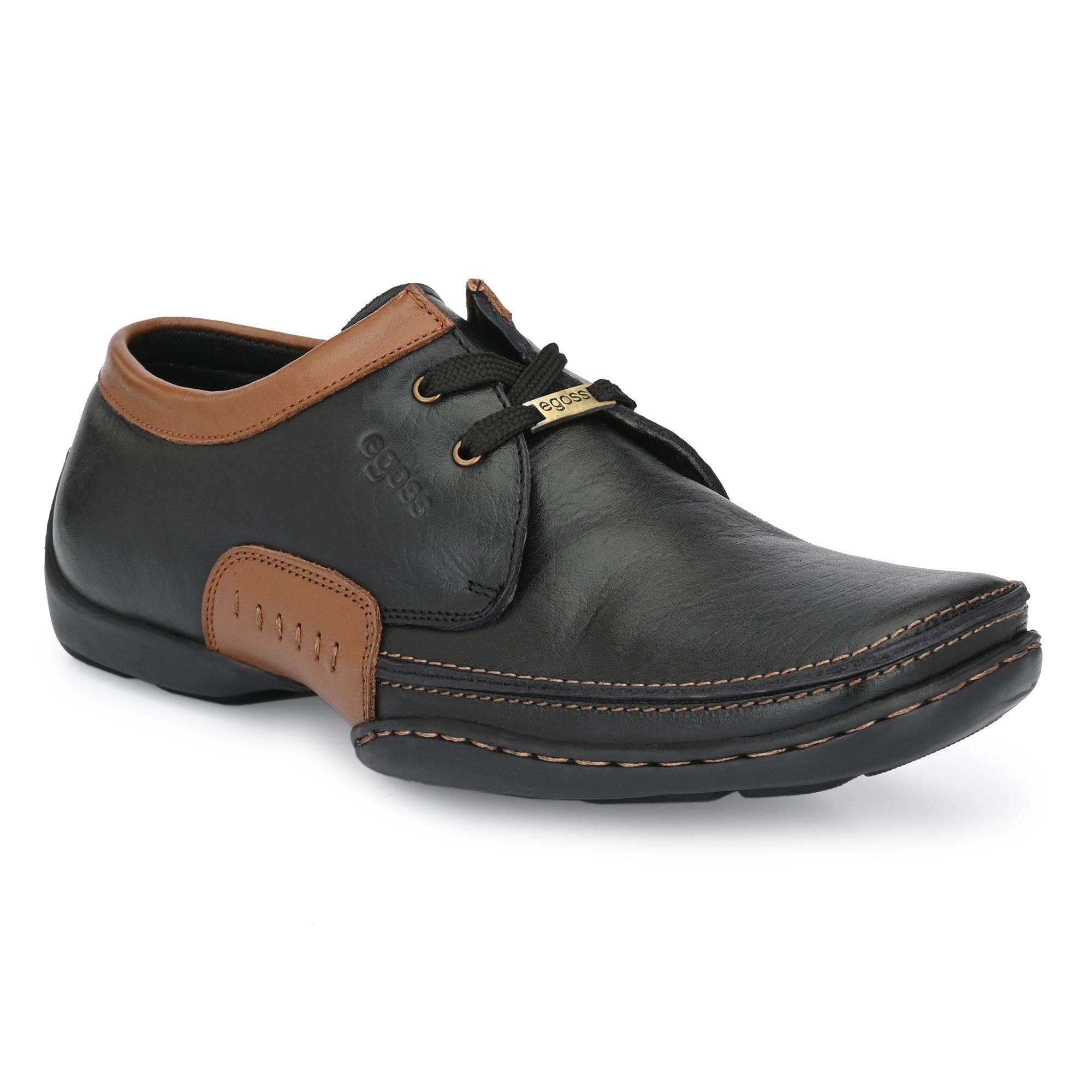 Egoss Casual Derby Lace Up Leather Shoes For Men