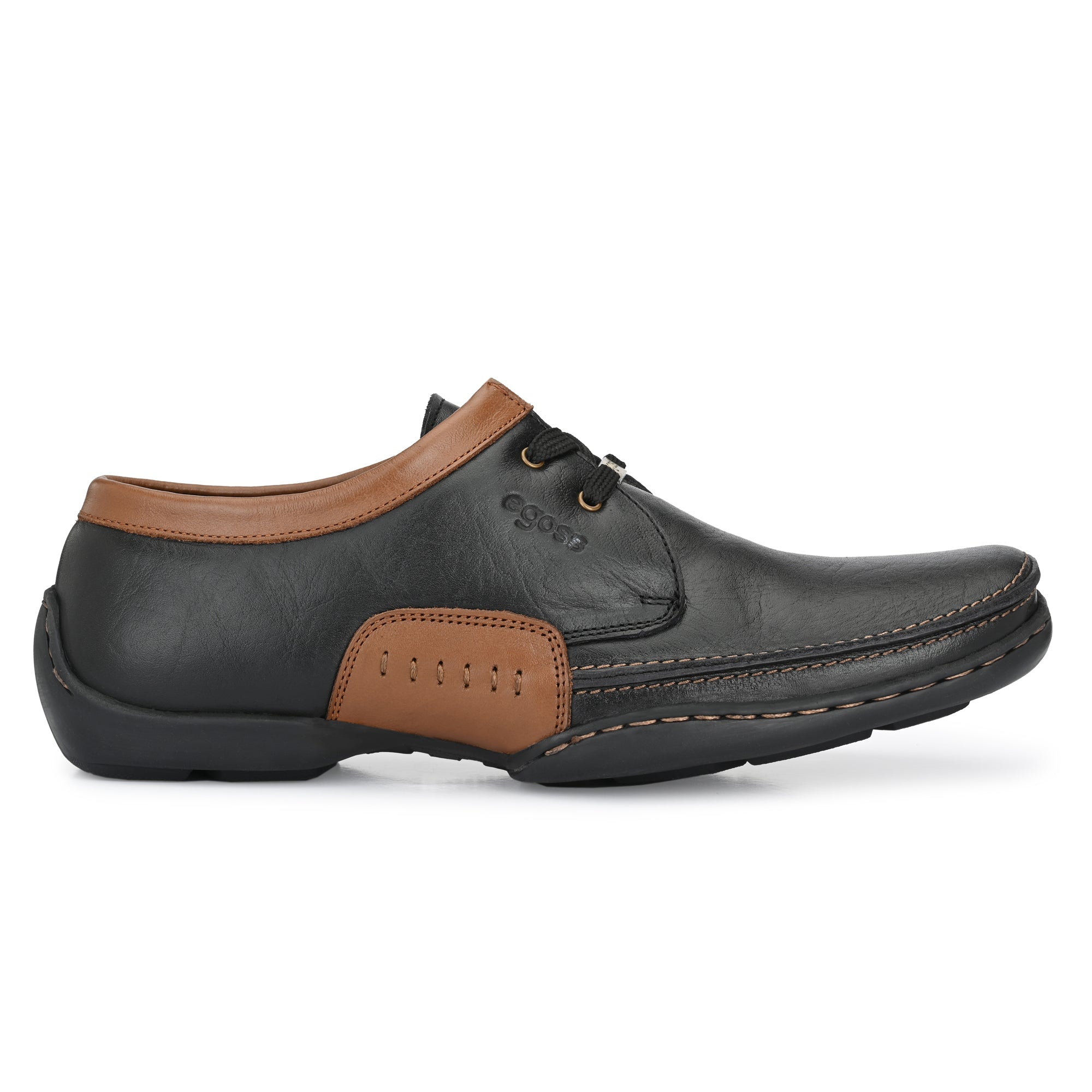 Egoss Casual Derby Lace Up Leather Shoes For Men