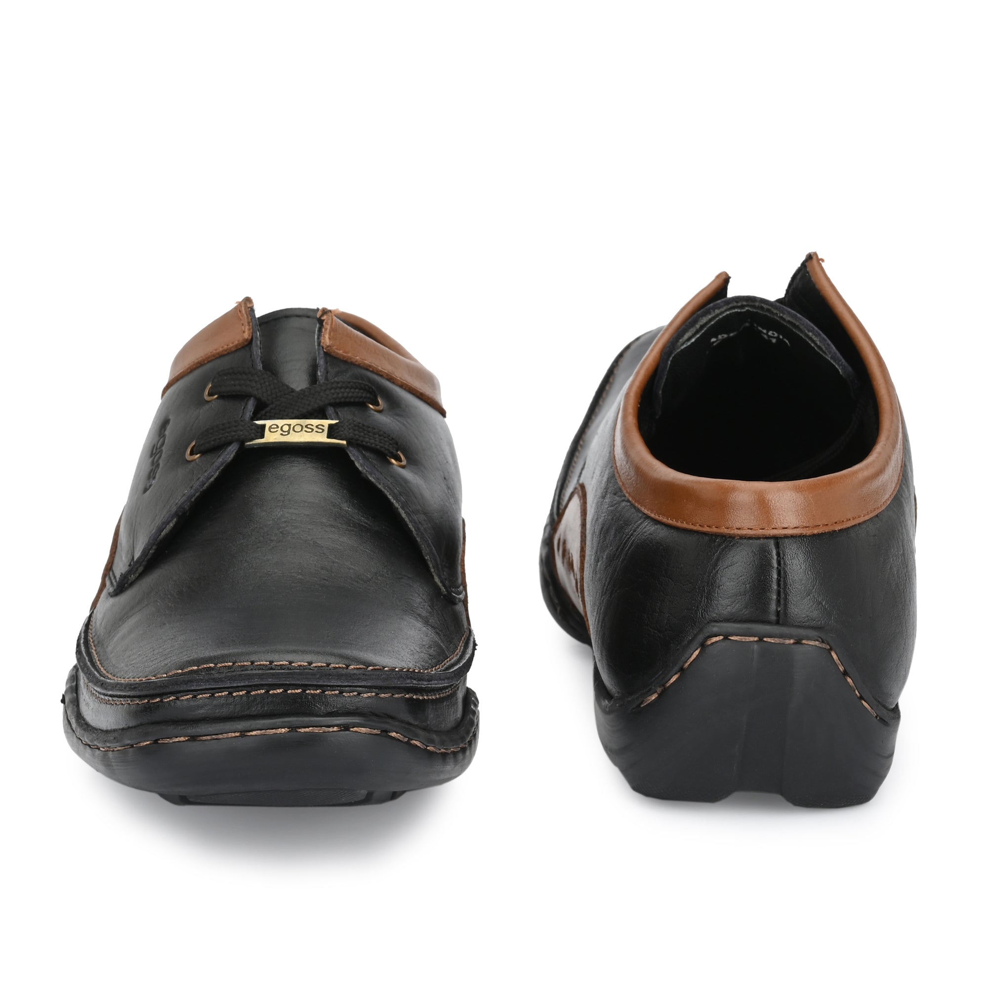 Egoss Casual Derby Lace Up Leather Shoes For Men