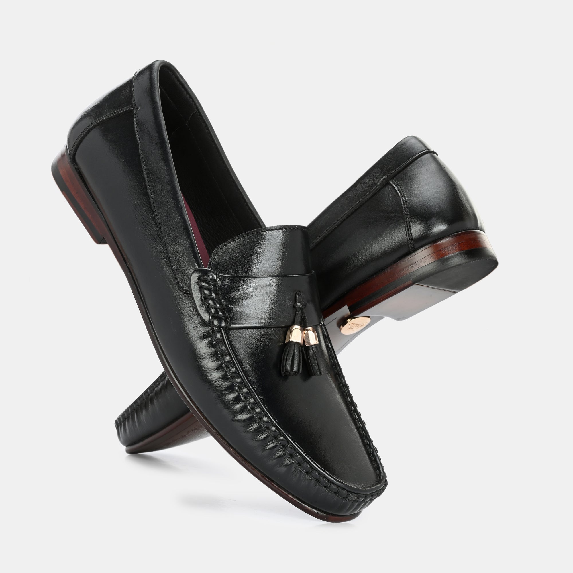 Black Tassel Loafers by Lafattio