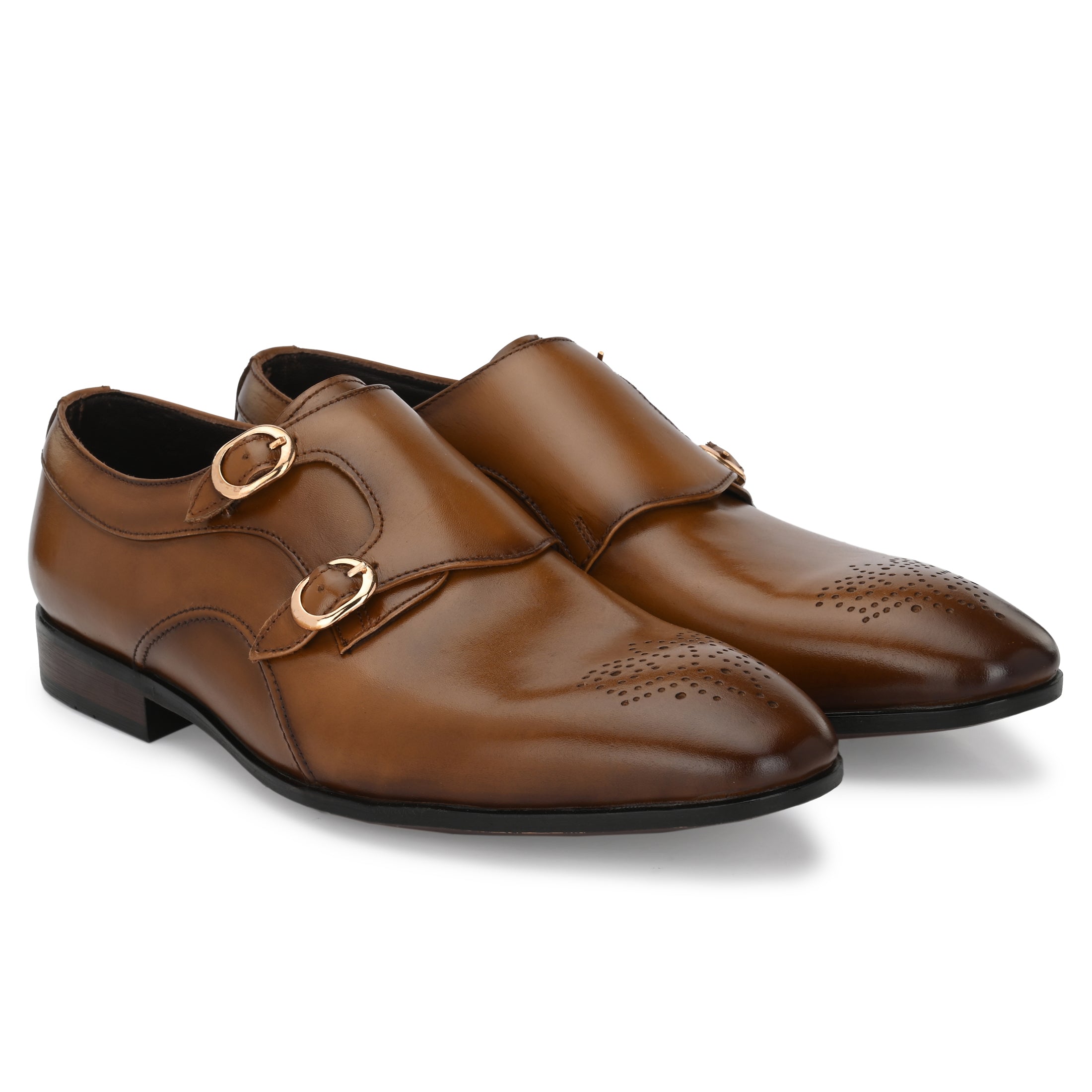 Formal Leather Buckled Shoes For Men