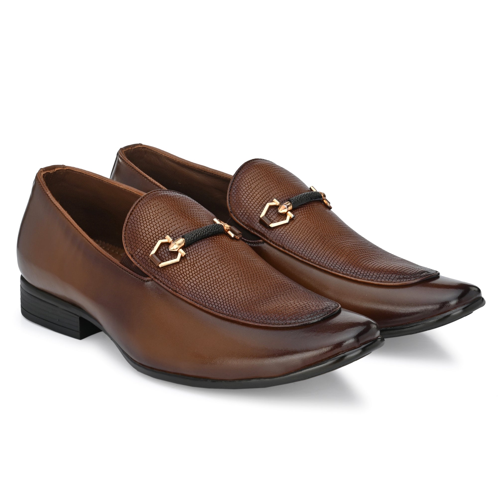 Egoss Buckled Formal Loafers For Men | Buckle Formal Shoes