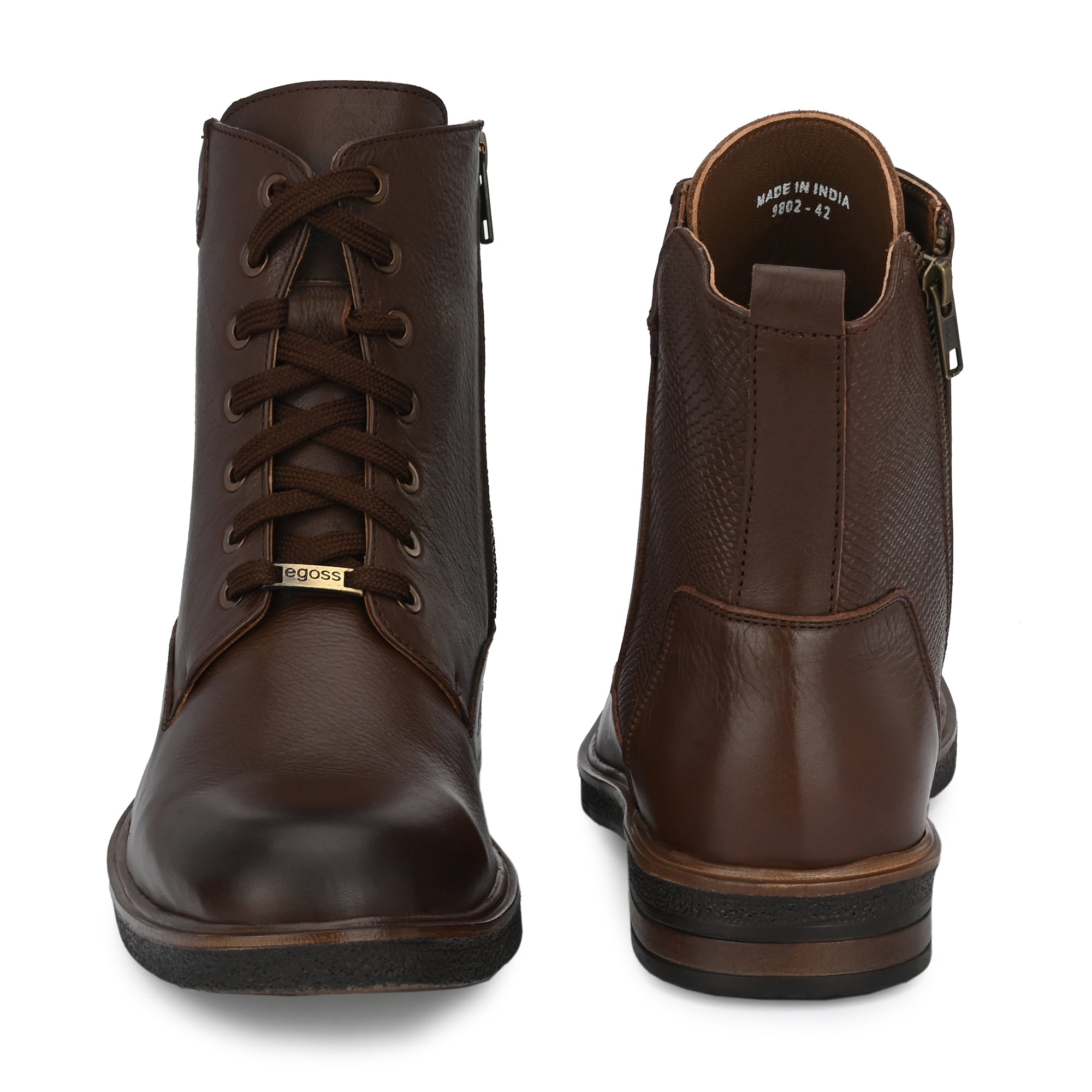 Egoss High Length Biker Boots For Men - Leather Boots