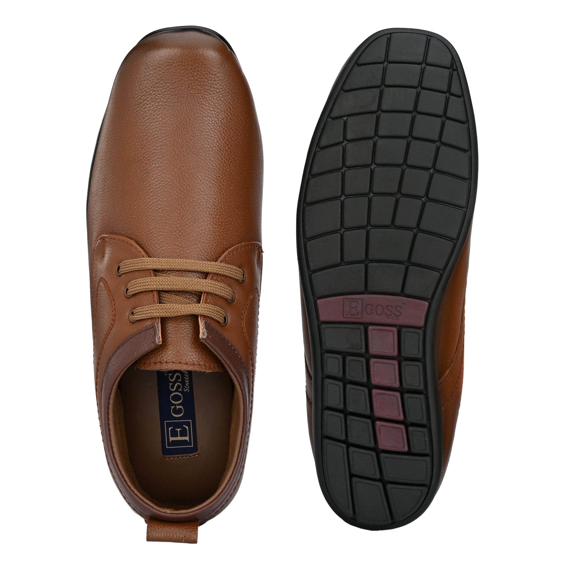 Egoss Casual Genuine Leather Derby Shoes For Men