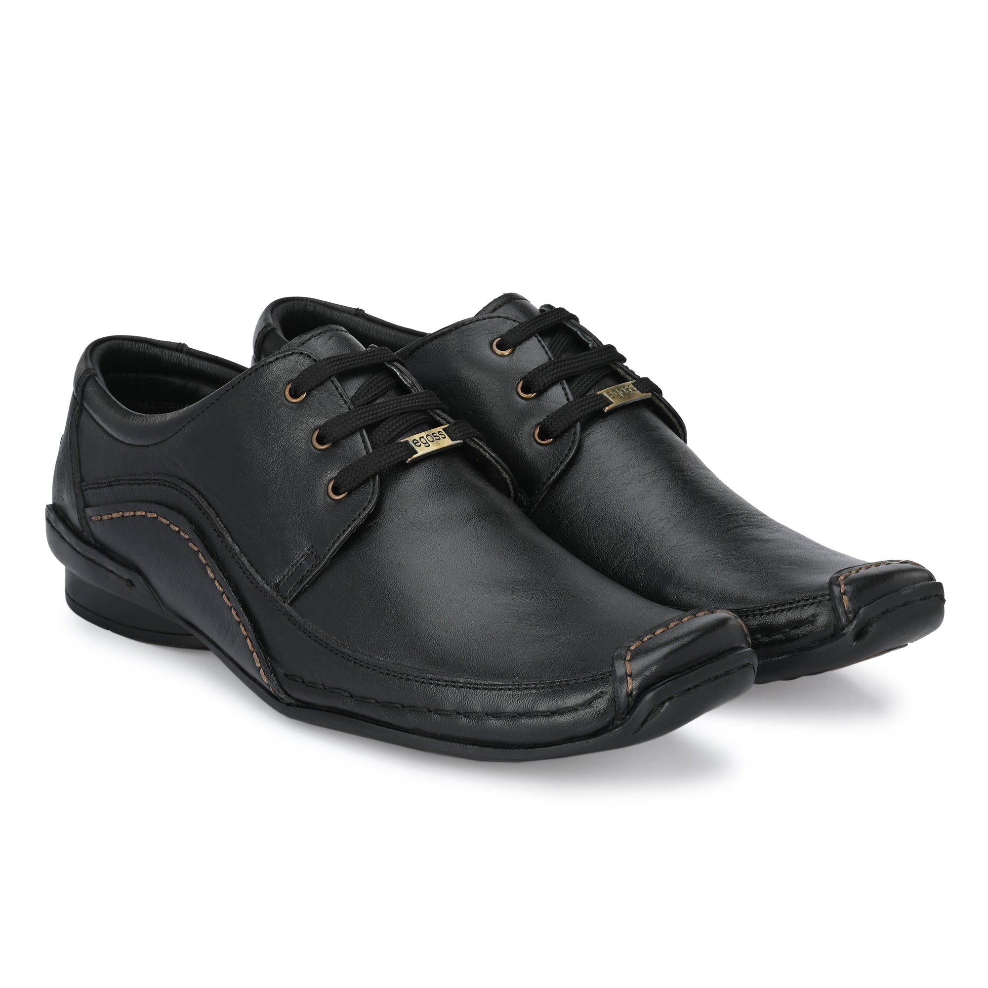 Egoss Casual Derby Lace Up Leather Shoes For Men