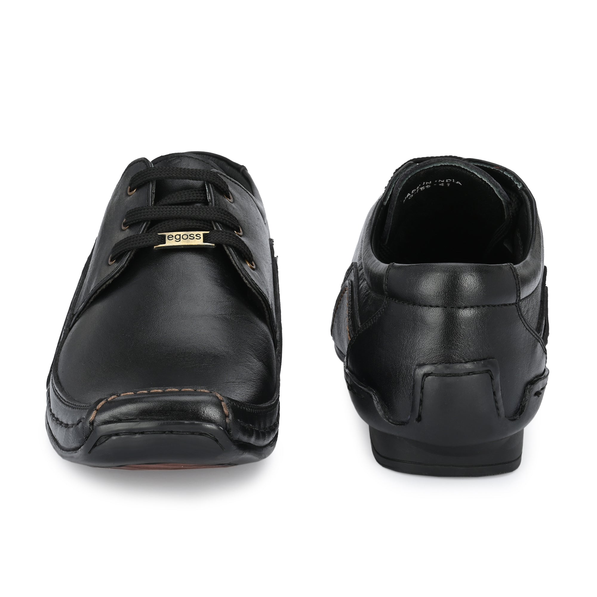 Egoss Casual Derby Lace Up Leather Shoes For Men