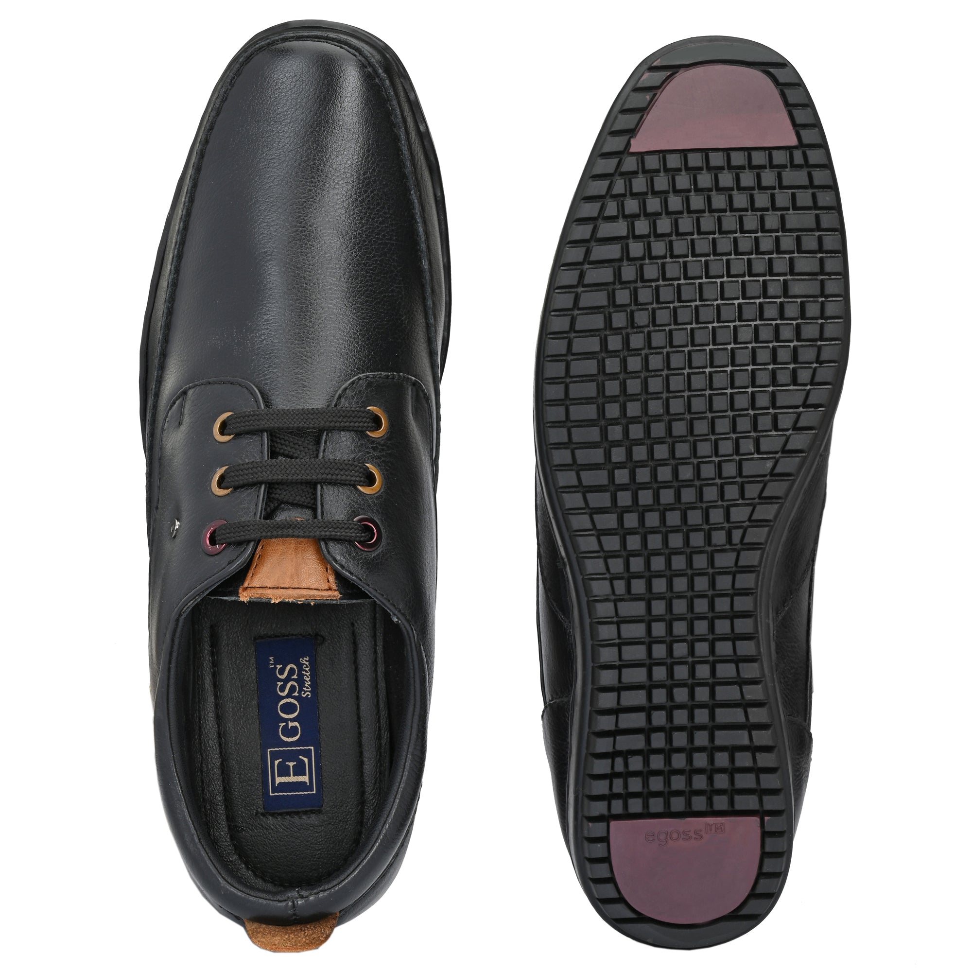 Egoss Leather Casual Lace Up Shoes For Men