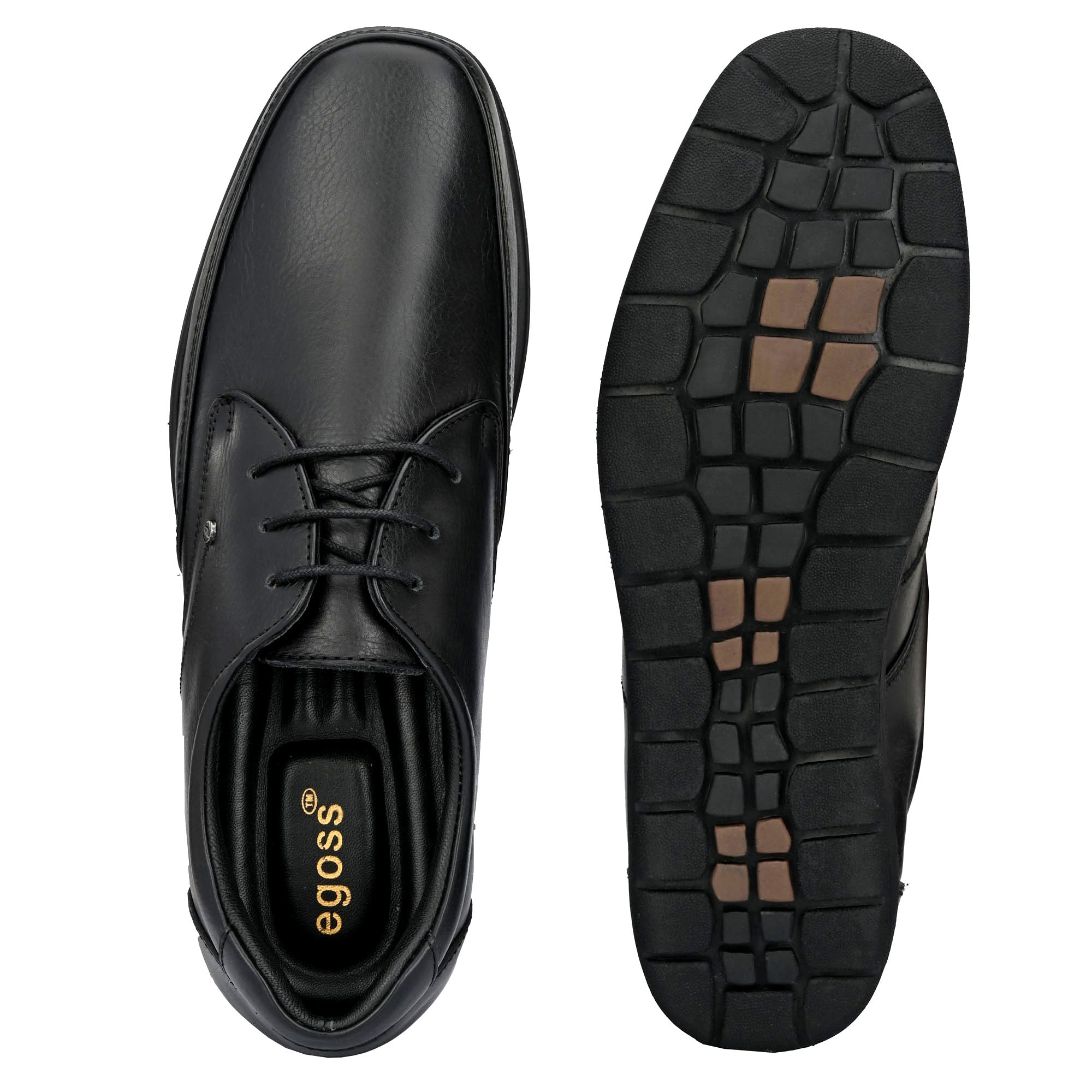 Egoss Casual Derby Lace Up Leather Shoes For Men