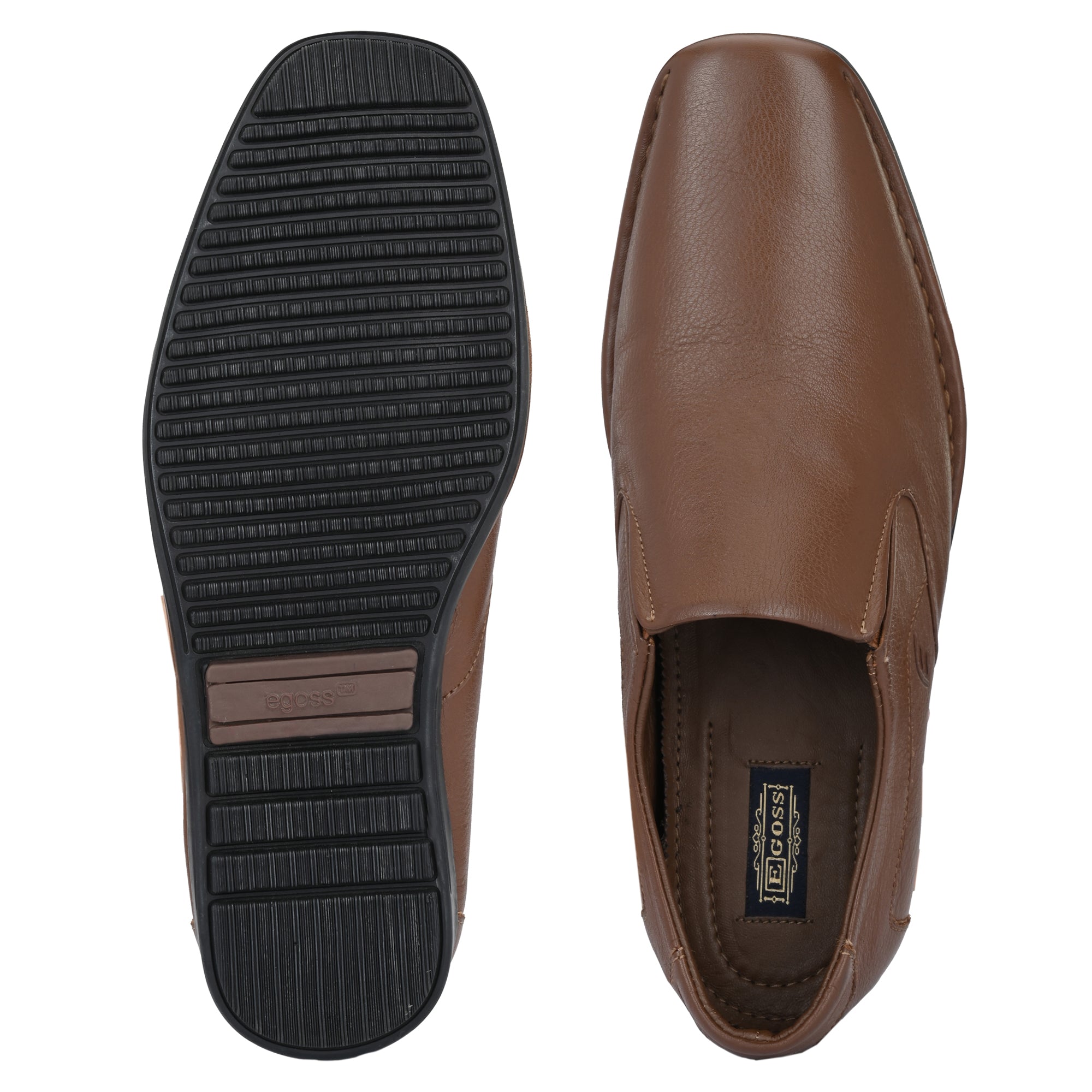 Egoss Leather Casual Slip On Shoes For Men