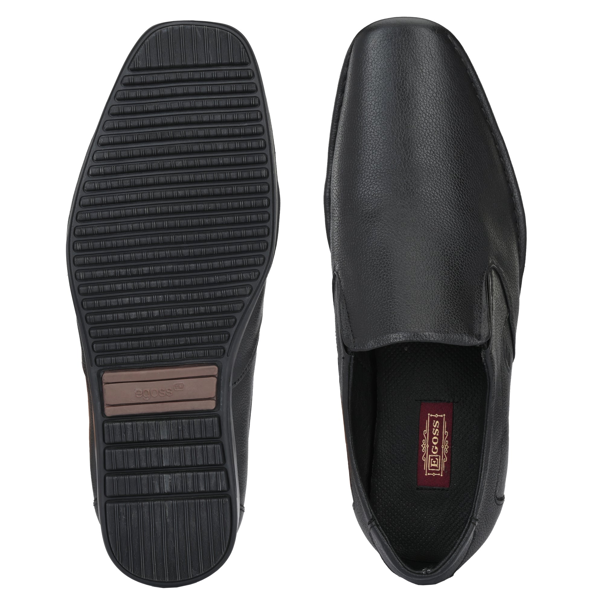 Egoss Leather Casual Slip On Shoes For Men