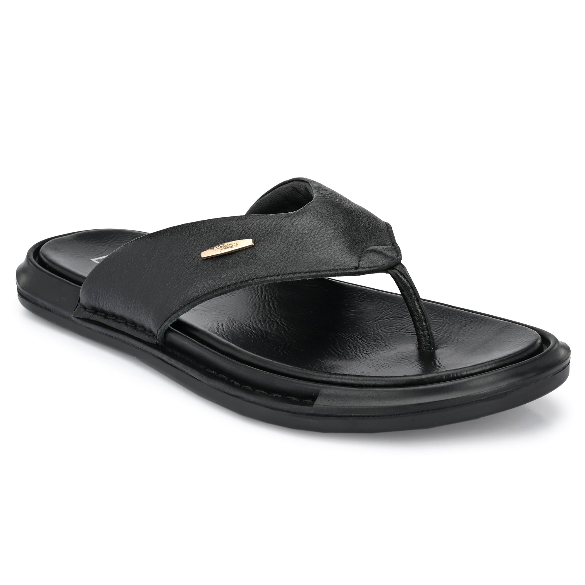 Egoss Leather Slippers For Men