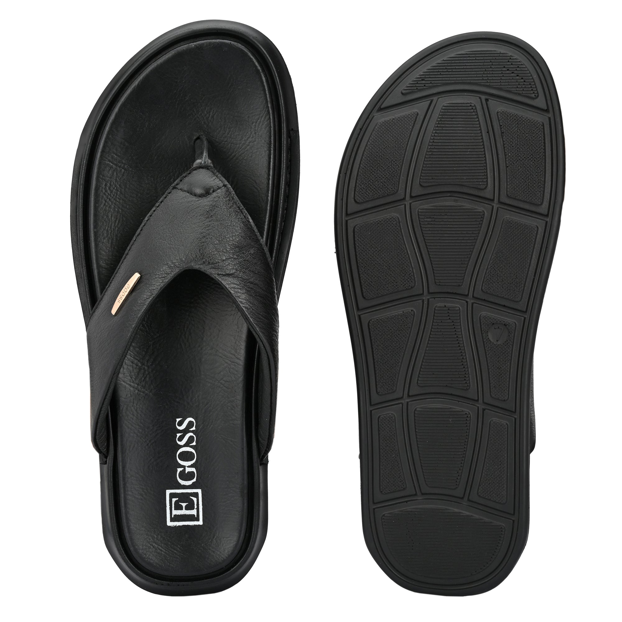 Egoss Leather Slippers For Men