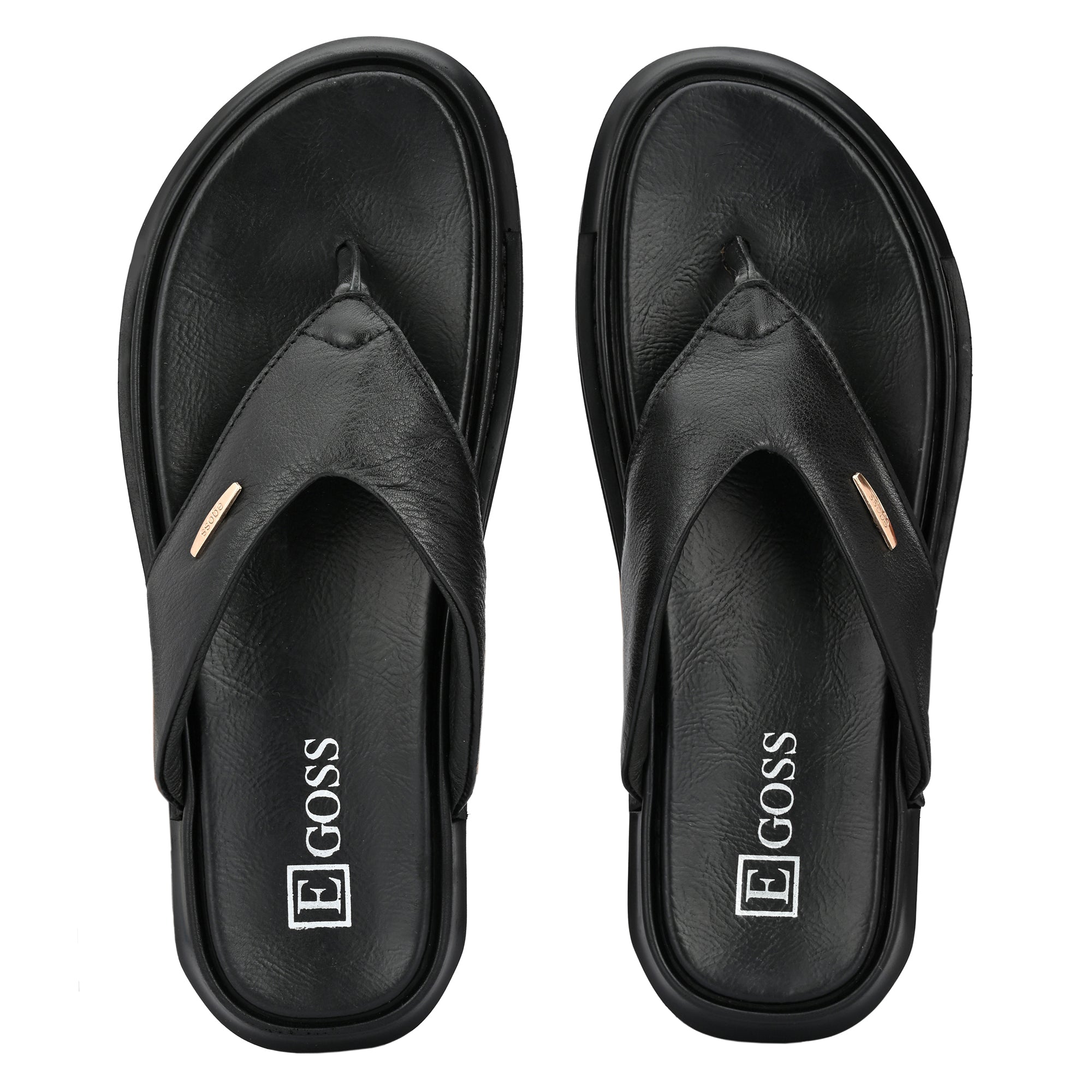 Egoss Leather Slippers For Men