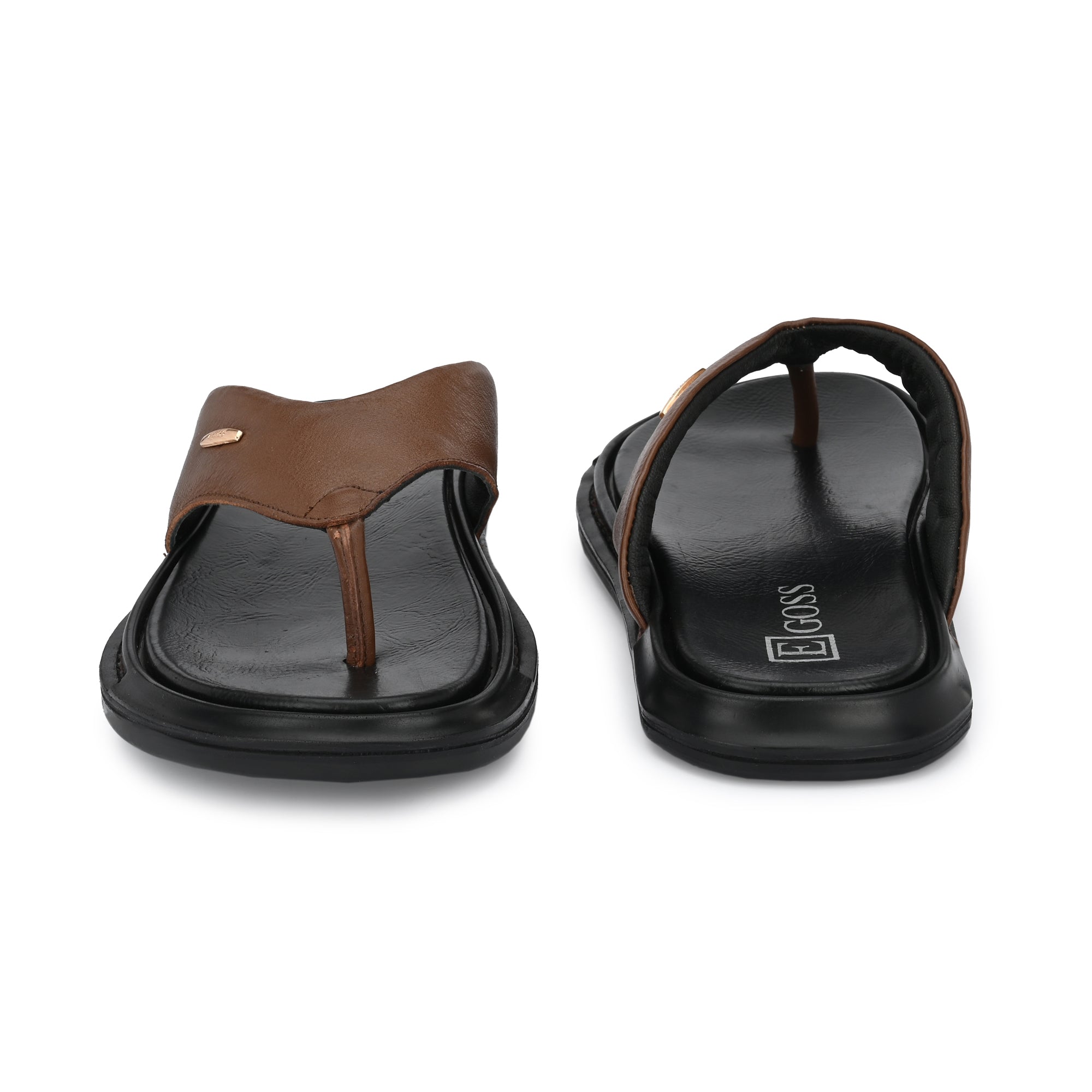Egoss Leather Slippers For Men