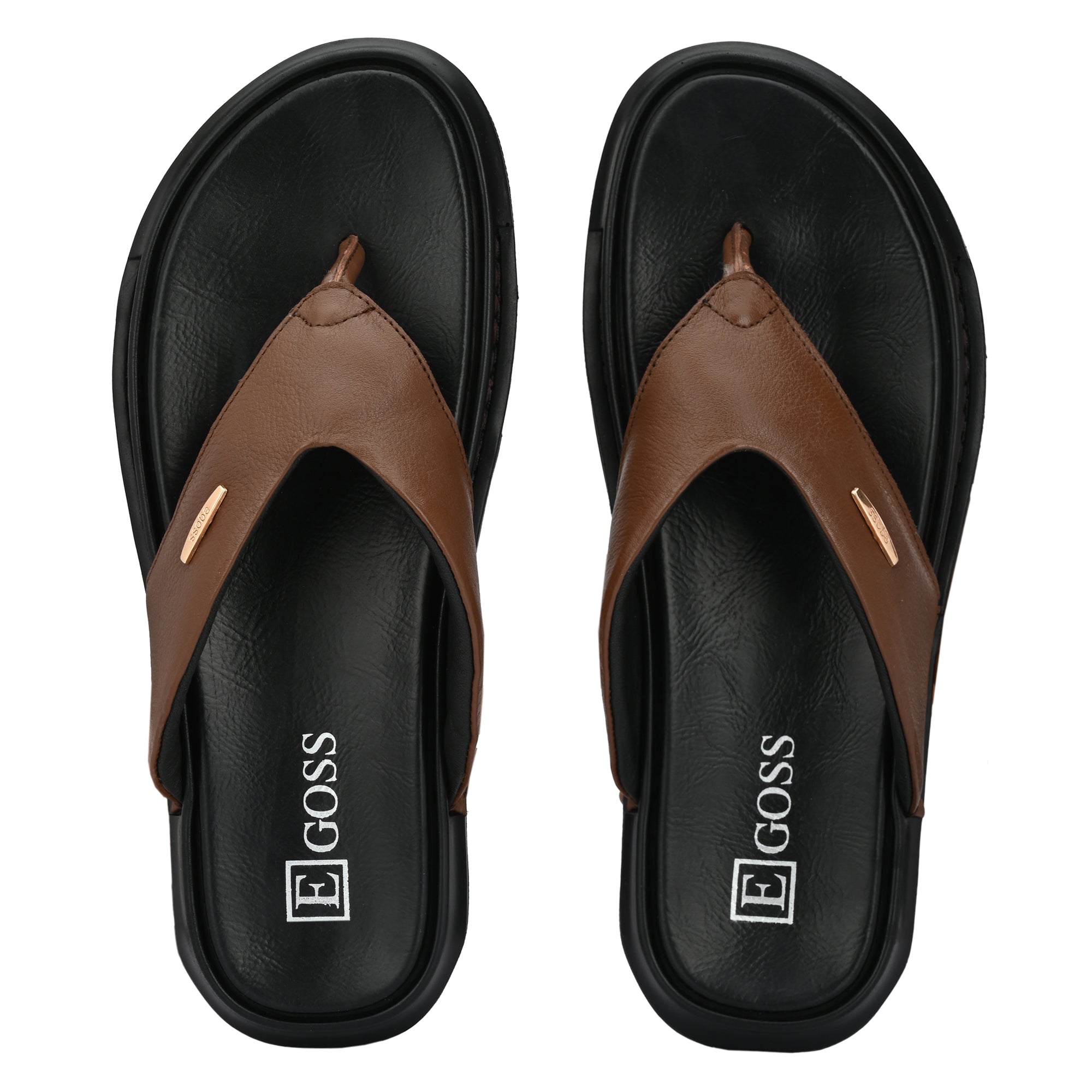 Egoss Leather Slippers For Men
