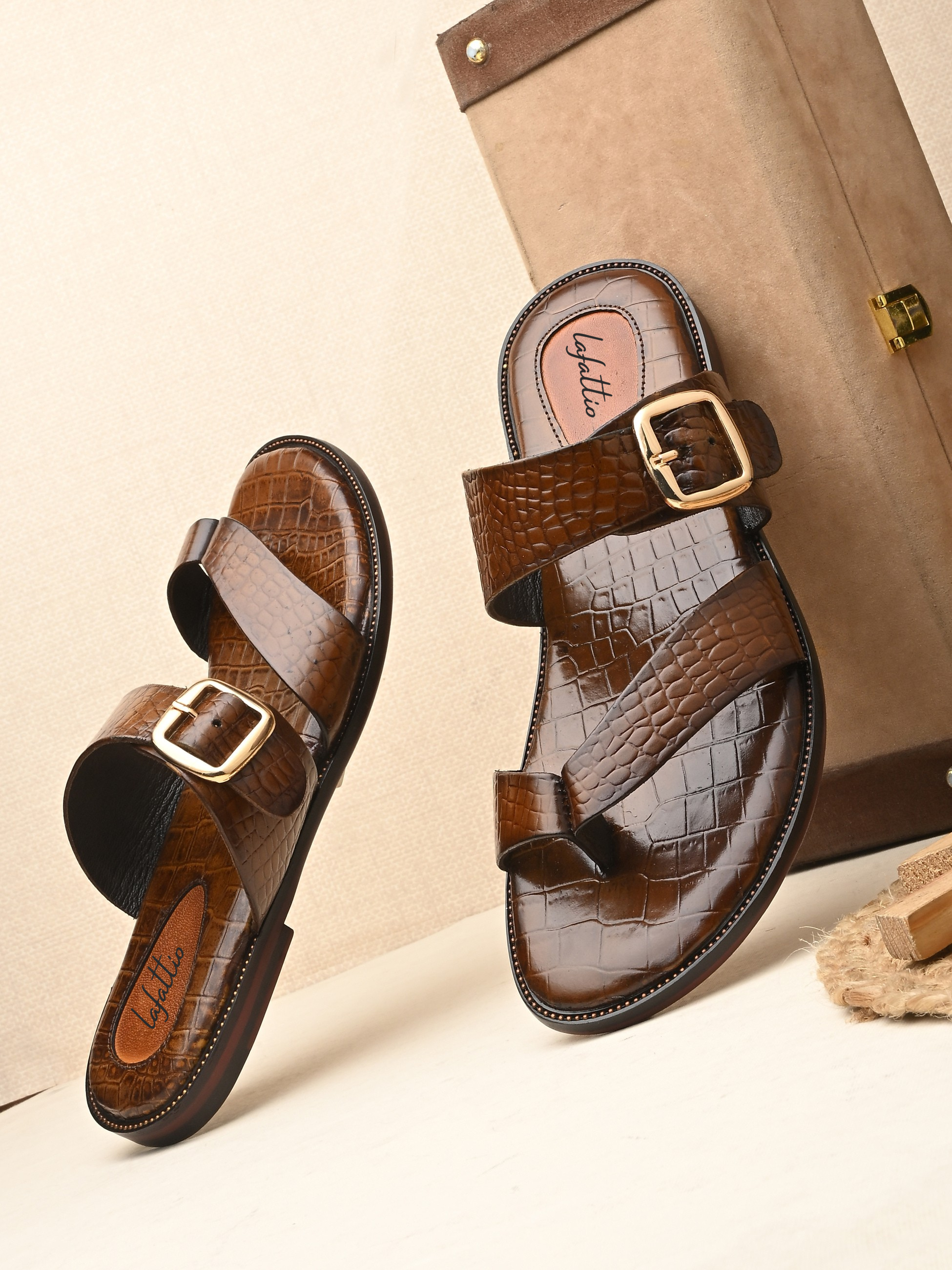 Ethnic Slippers For Men by Lafattio