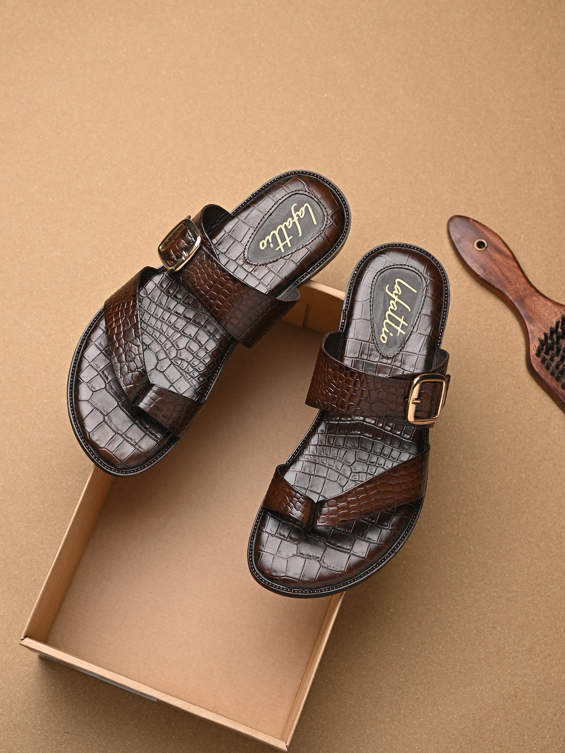 Ethnic Slippers For Men by Lafattio