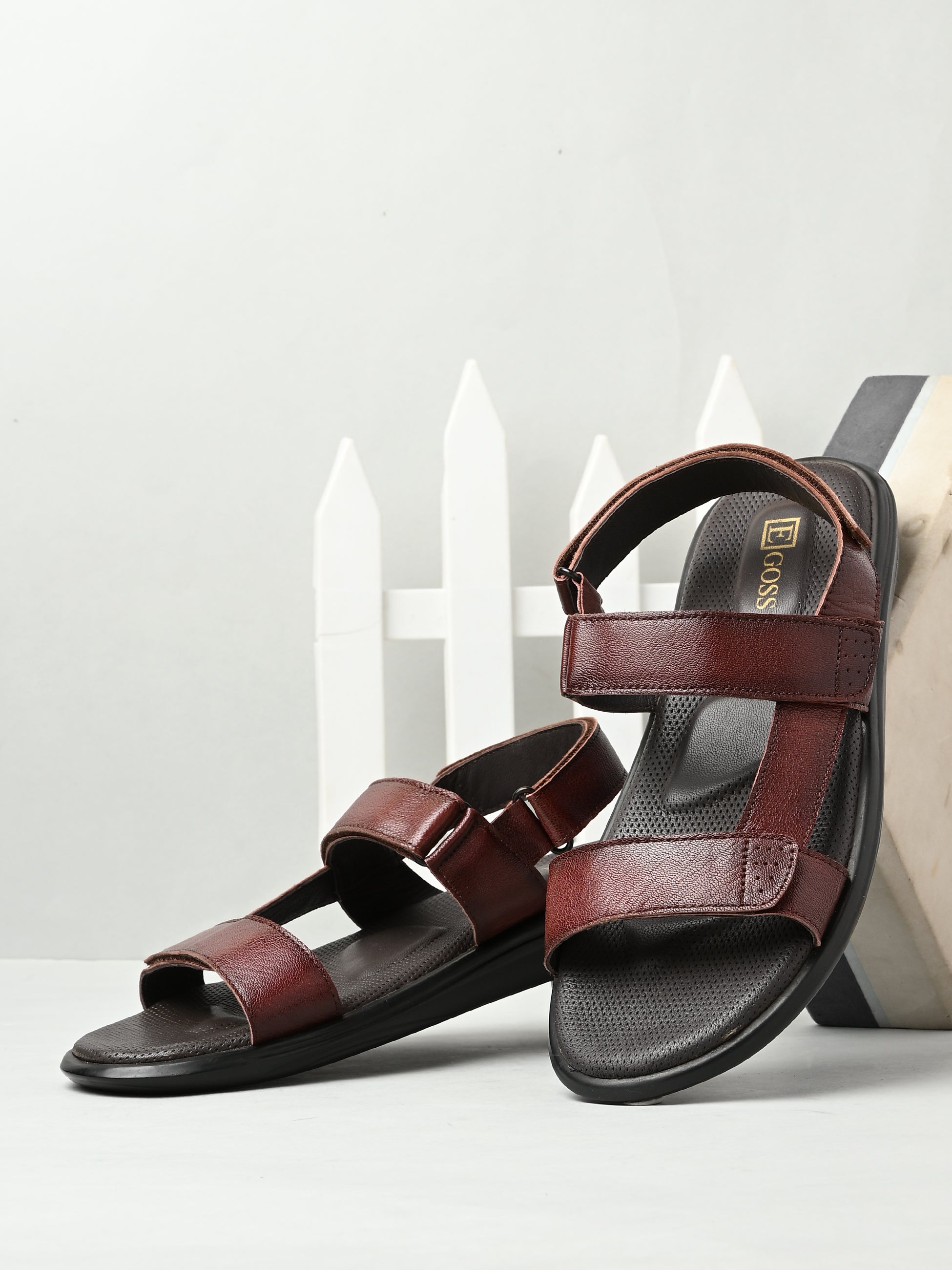 Egoss Leather Sandals For Men