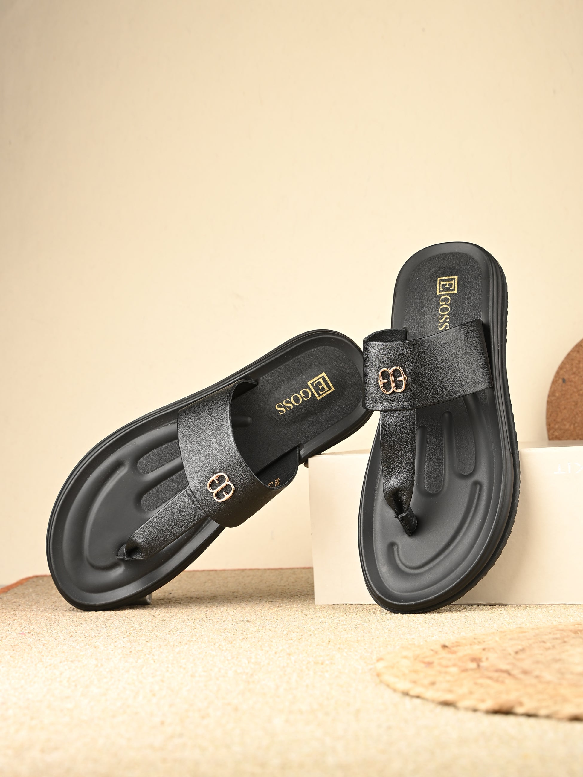 Comet Leather Slippers by Aspeerio