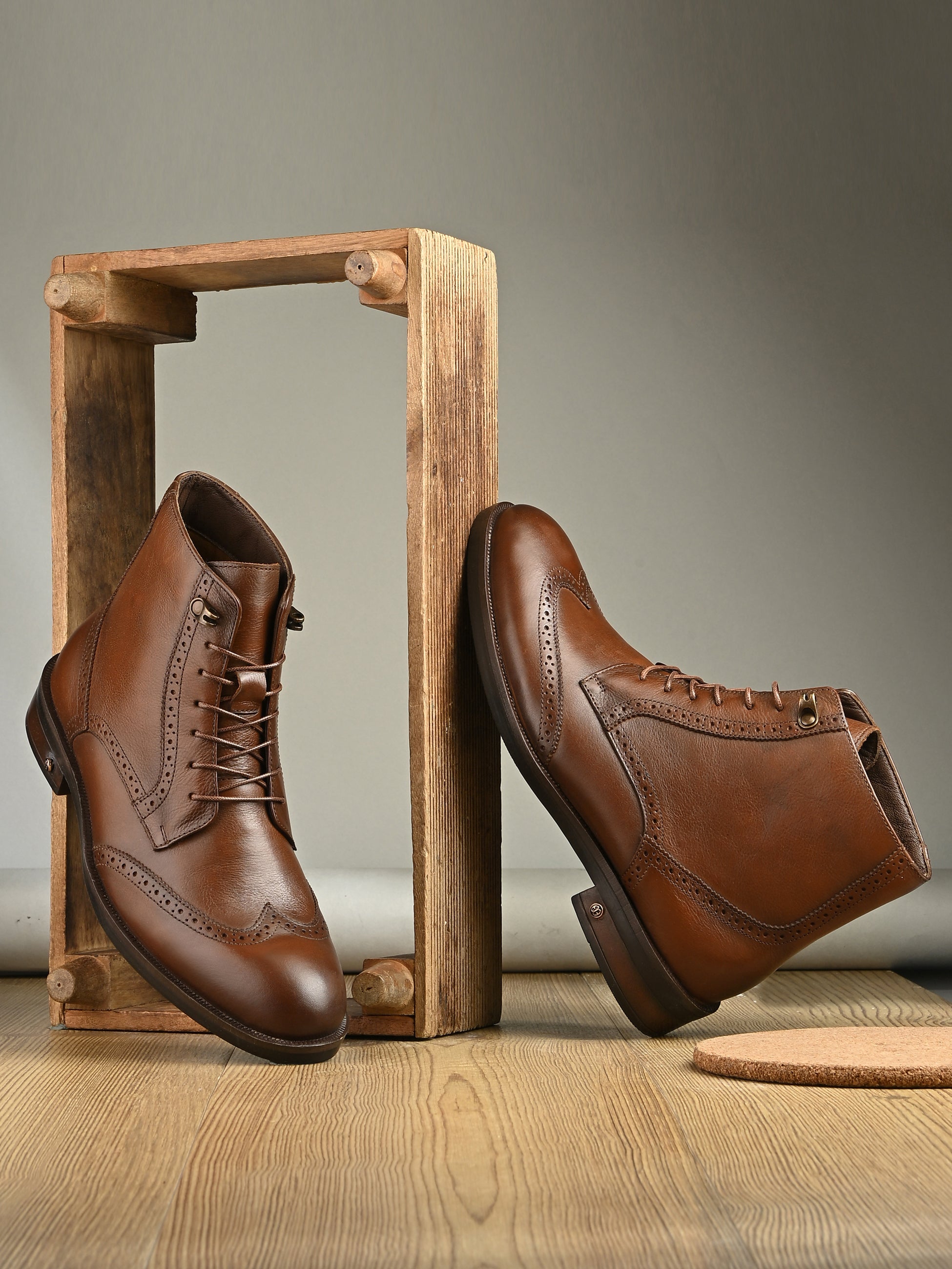 Mudtrail Lace-Up High Ankle Boots by Aspeerio