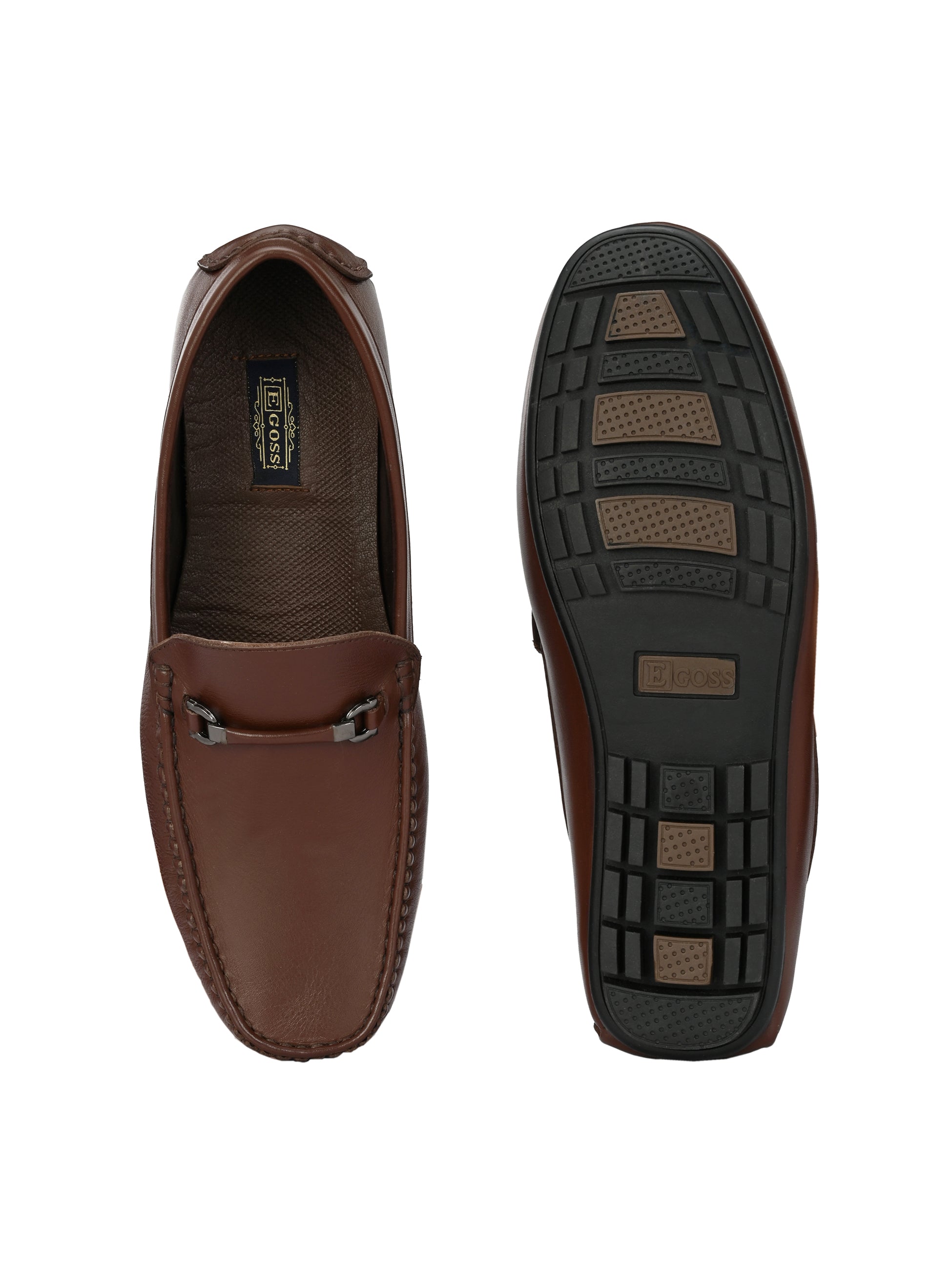 Egoss Leather Casual Slip on Shoes Loafers For Men