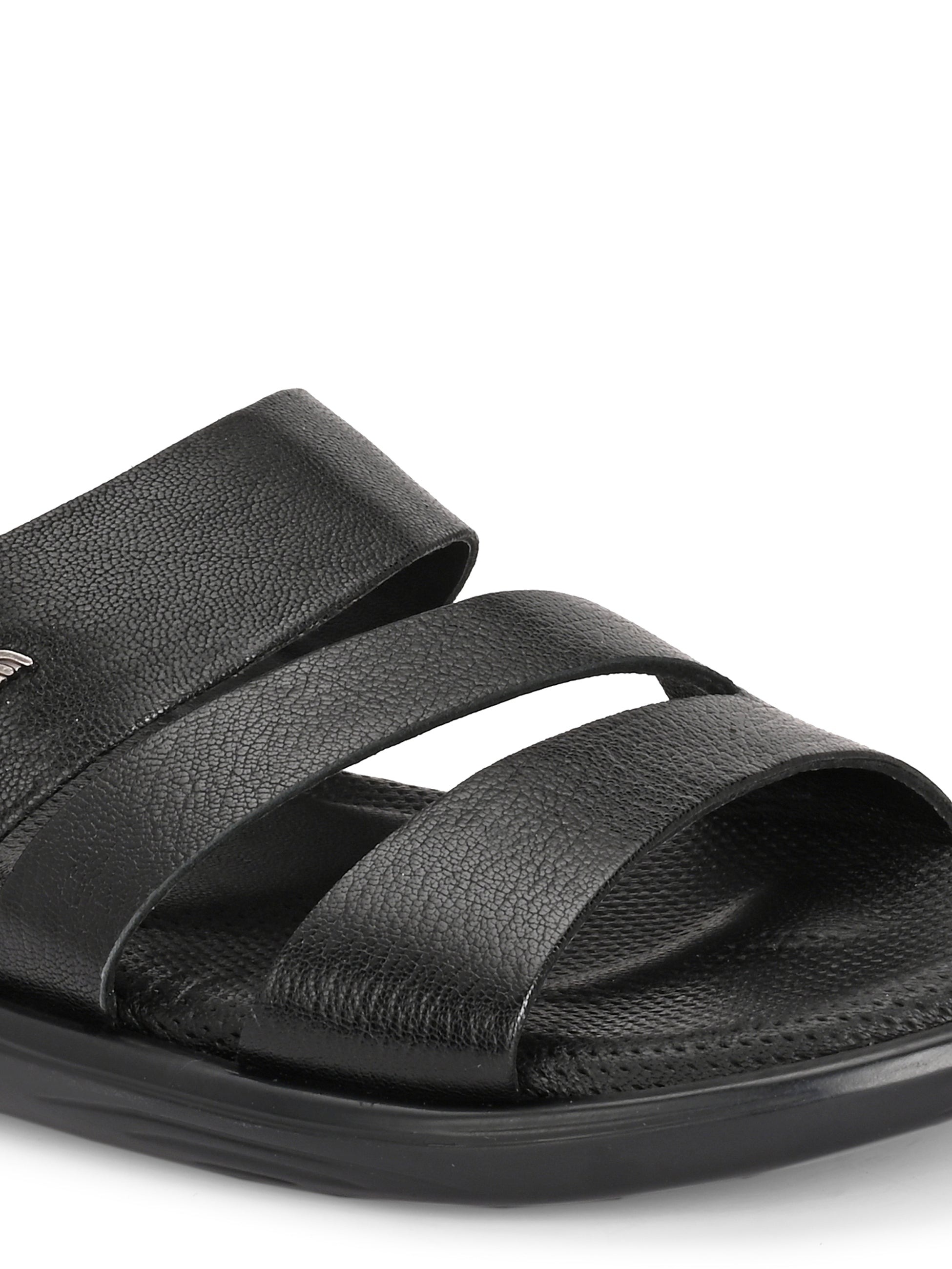 Egoss Leather Slippers For Men
