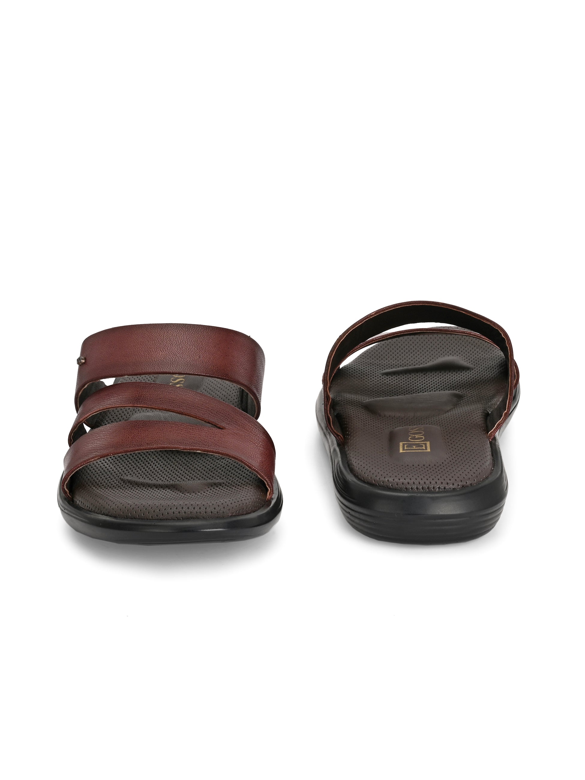 Egoss Leather Slippers For Men