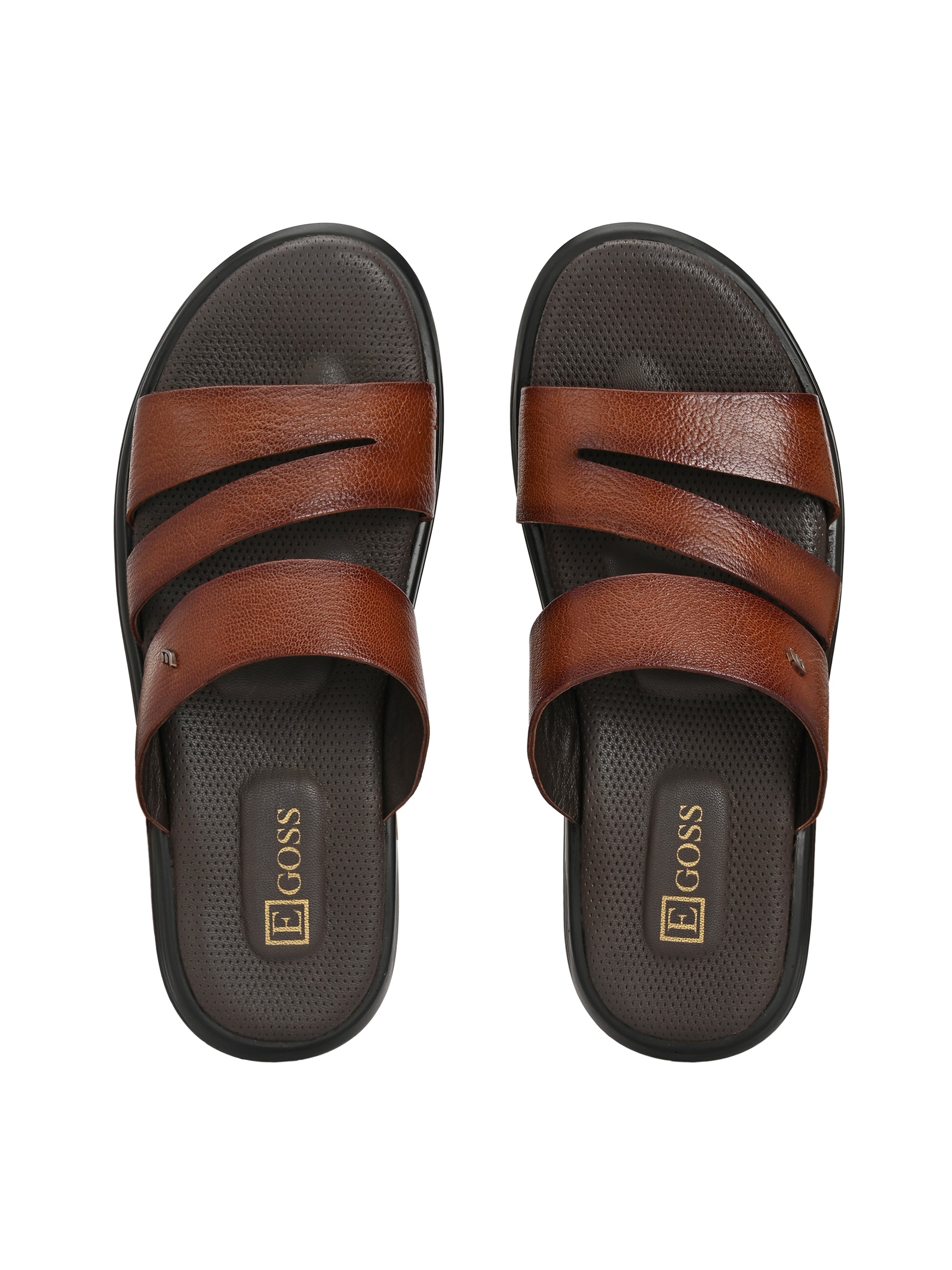 Egoss Leather Slippers For Men