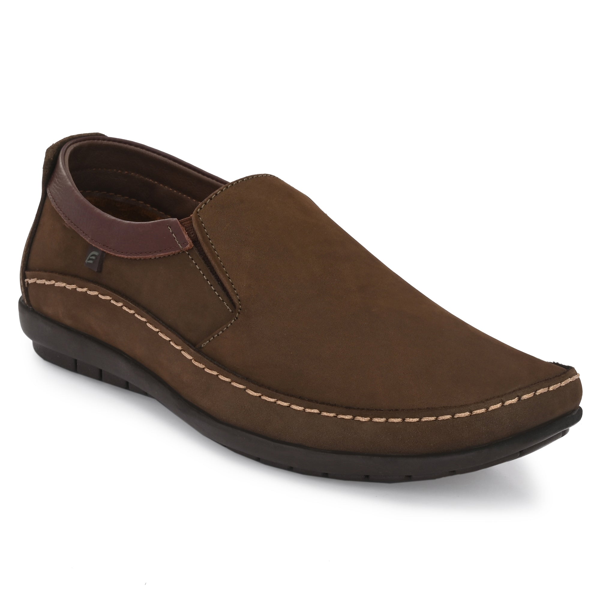 Egoss Leather Casual Slip On Shoes For Men