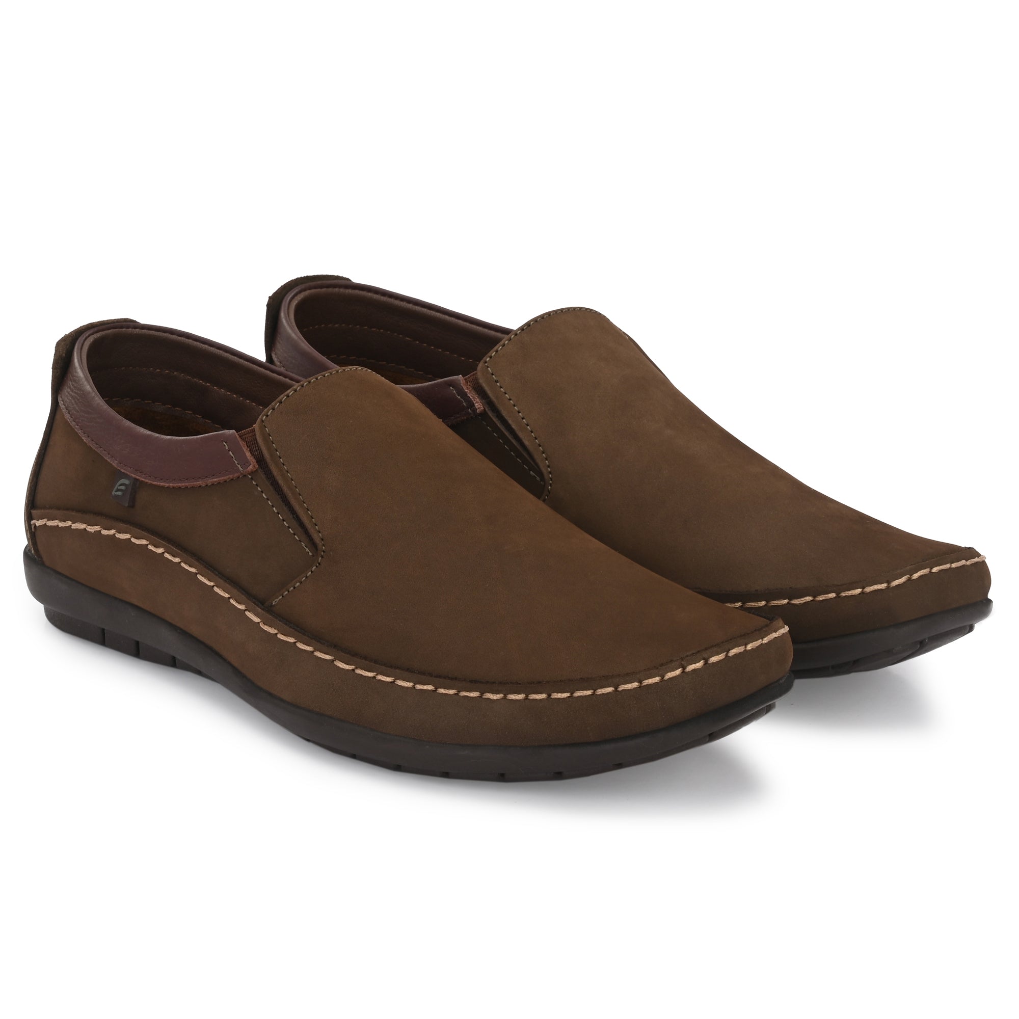 Egoss Leather Casual Slip On Shoes For Men