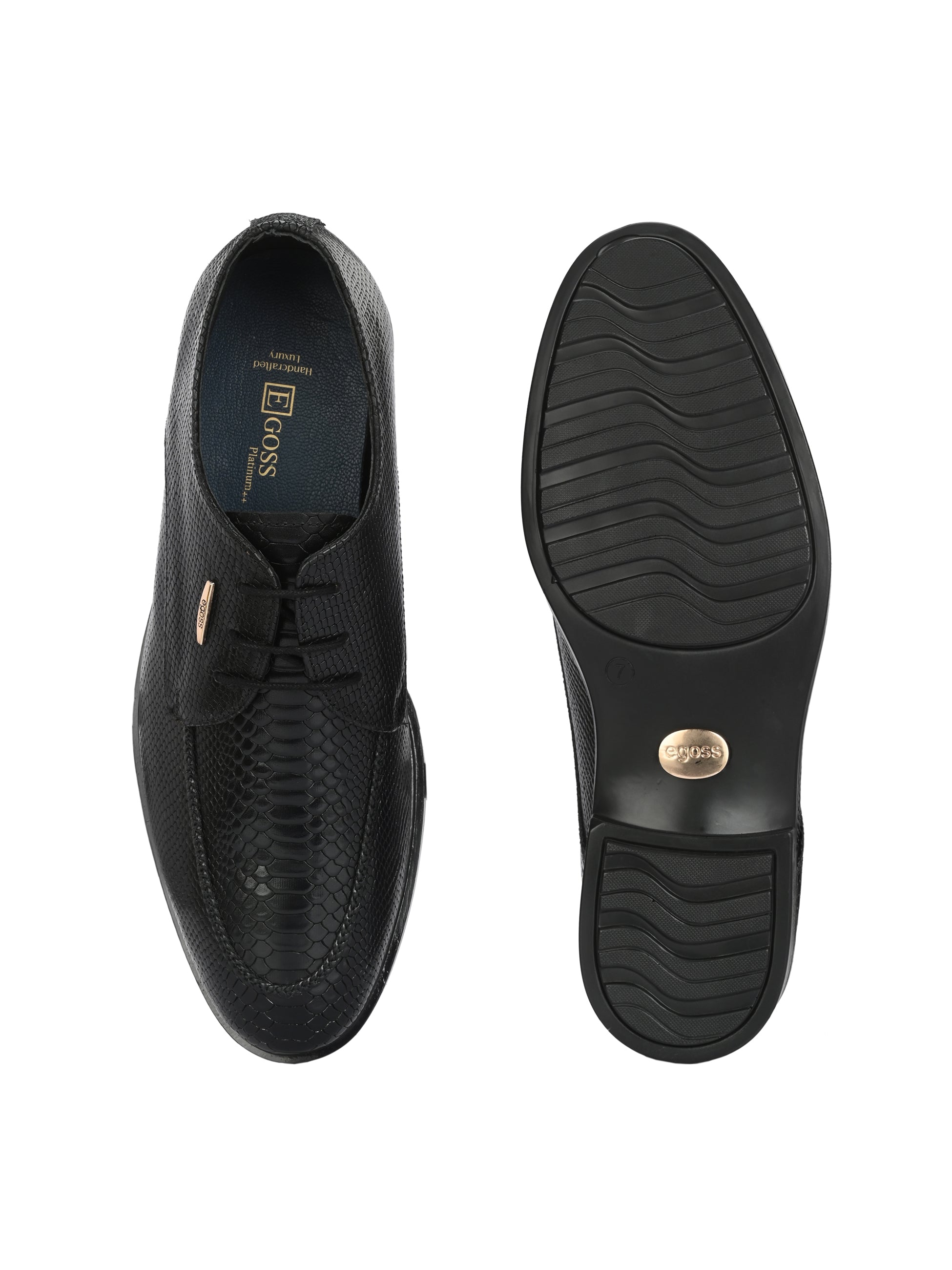 Egoss Platinum Lace-Up Shoes For Men