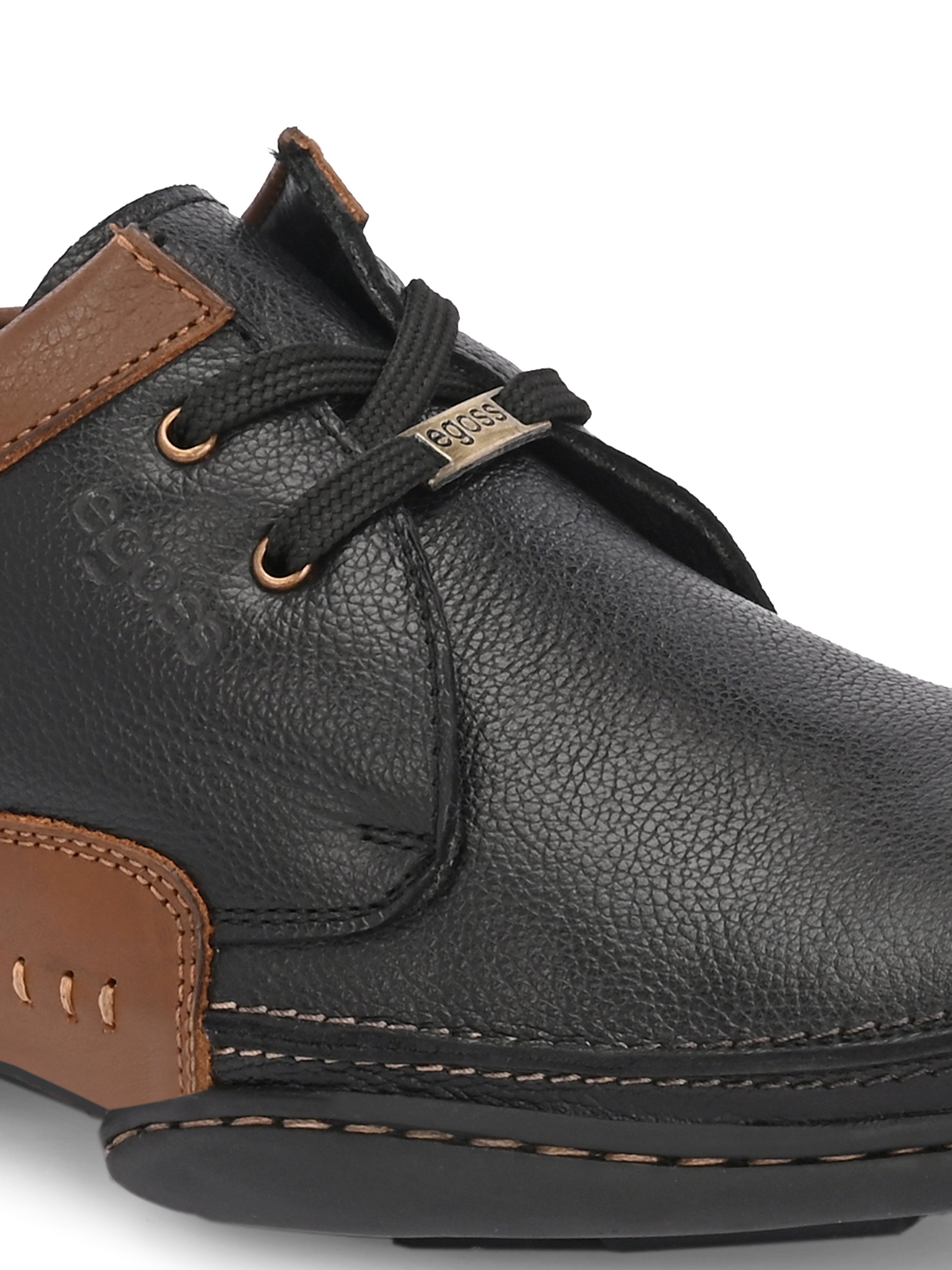 Egoss Casual Derby Lace Up Leather Shoes For Men
