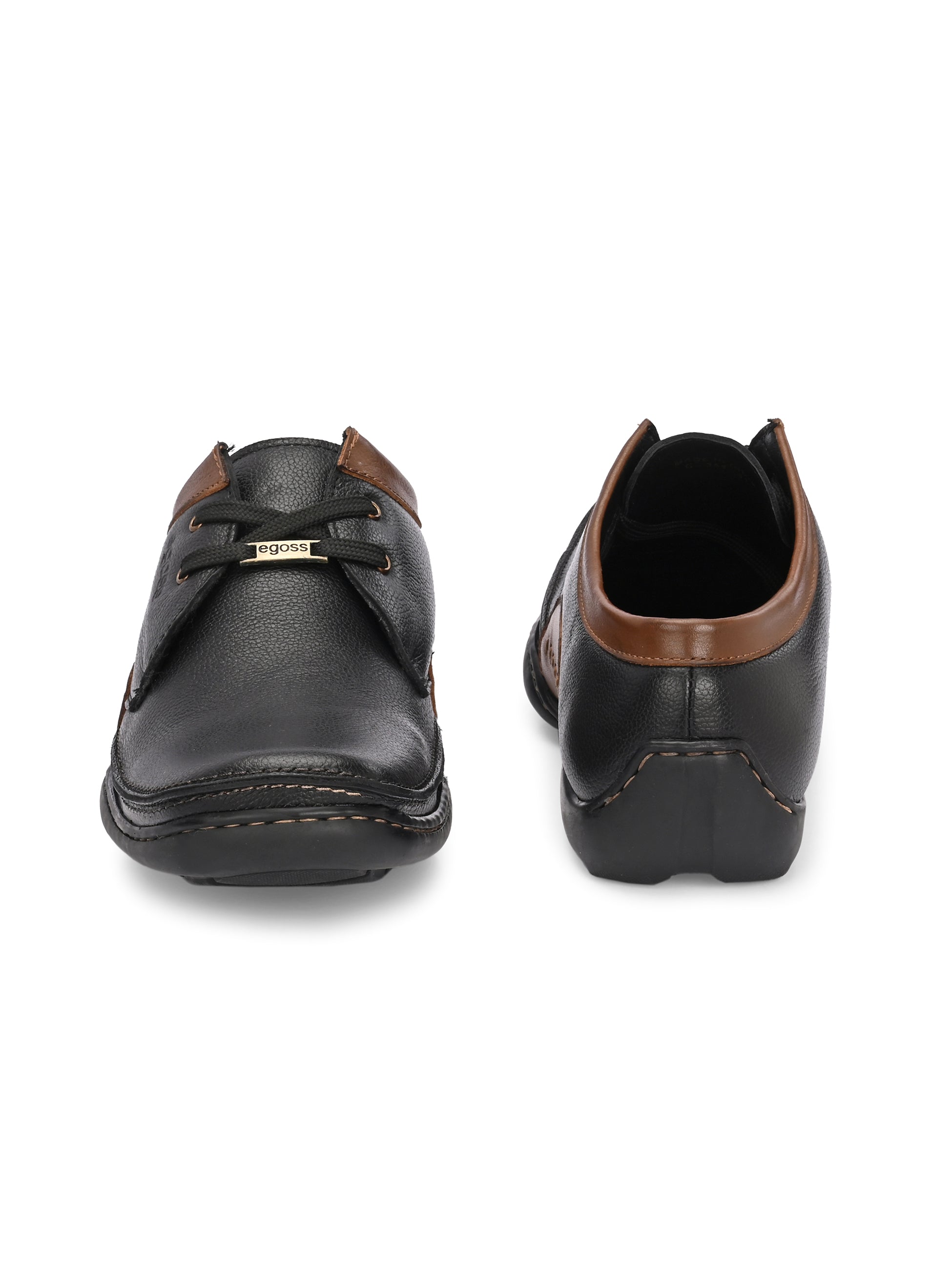 Egoss Casual Derby Lace Up Leather Shoes For Men