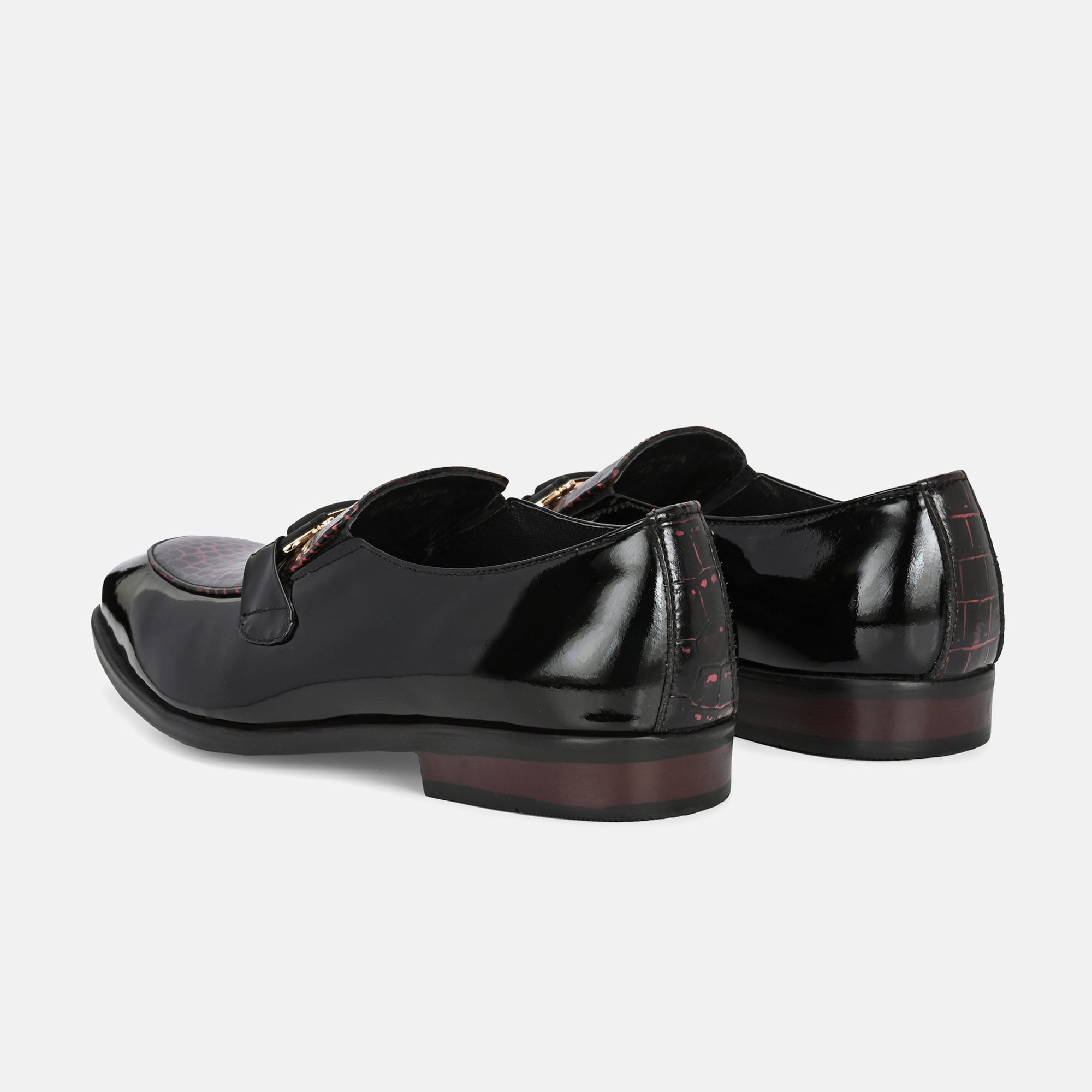 Colour Blocked Buckled Loafers by Lafattio