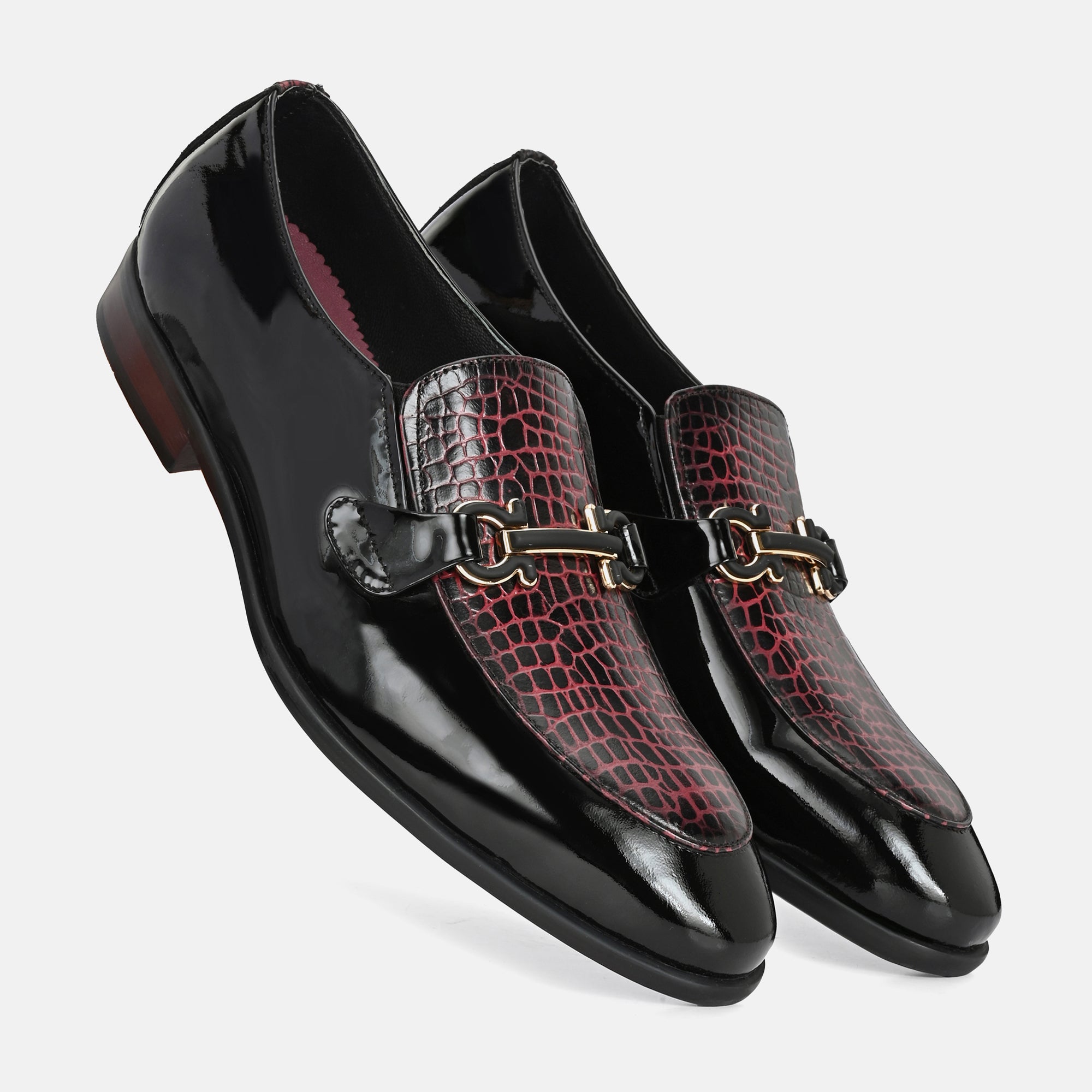 Colour Blocked Buckled Loafers by Lafattio