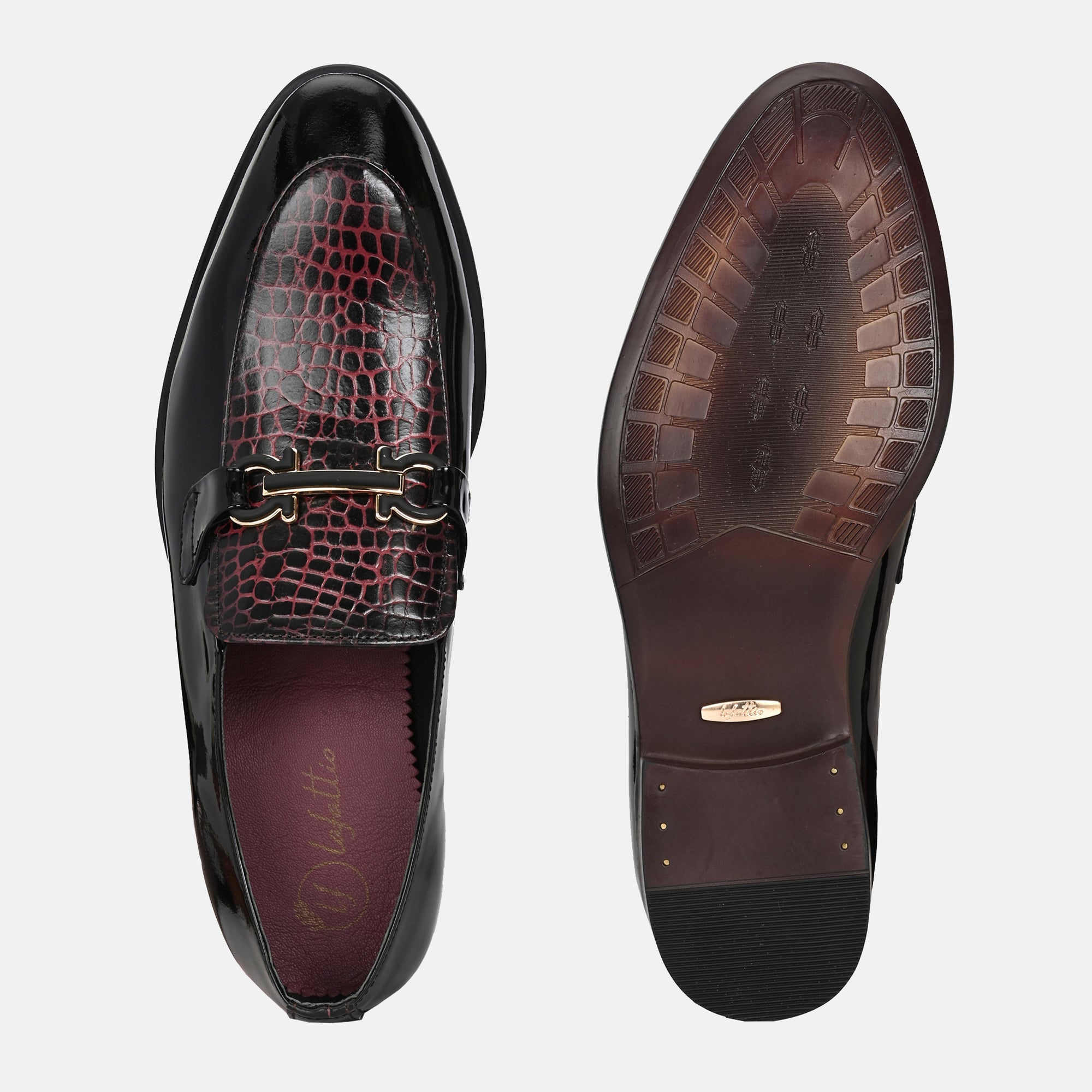 Colour Blocked Buckled Loafers by Lafattio