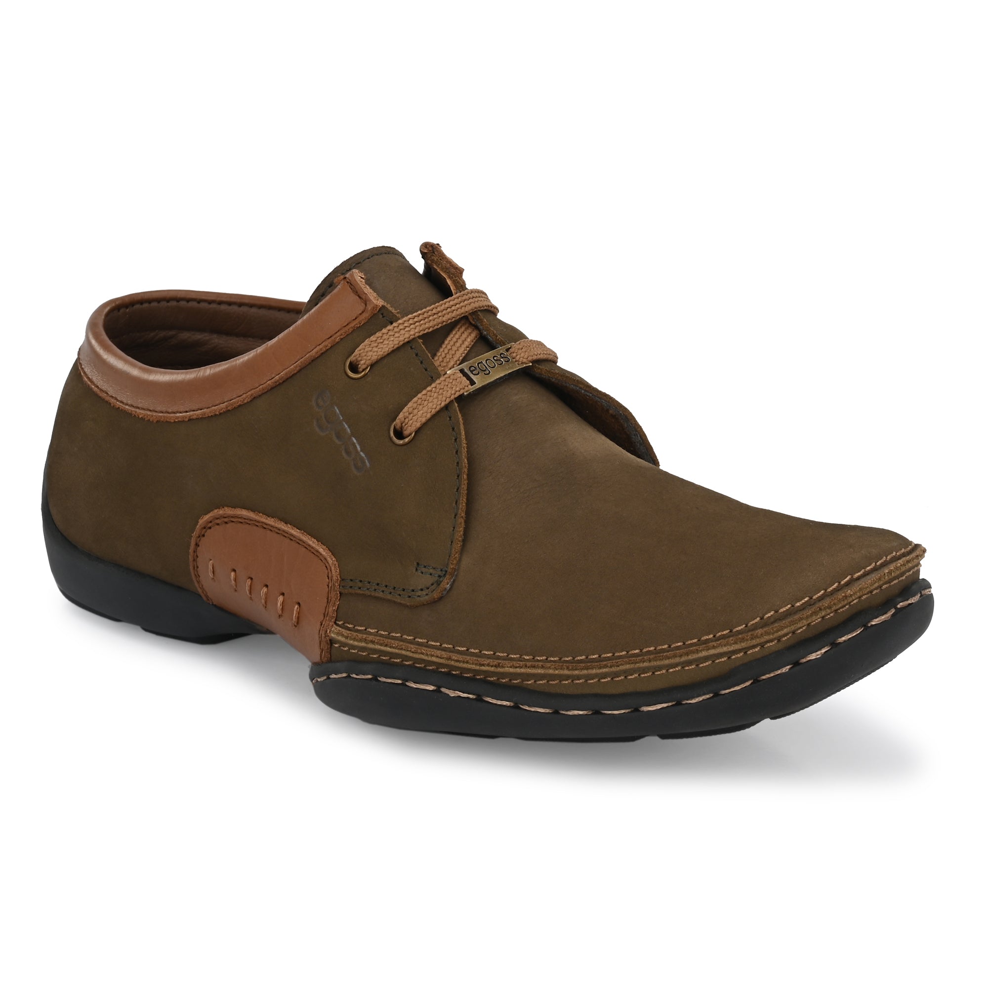 Egoss Casual Derby Lace Up Leather Shoes For Men