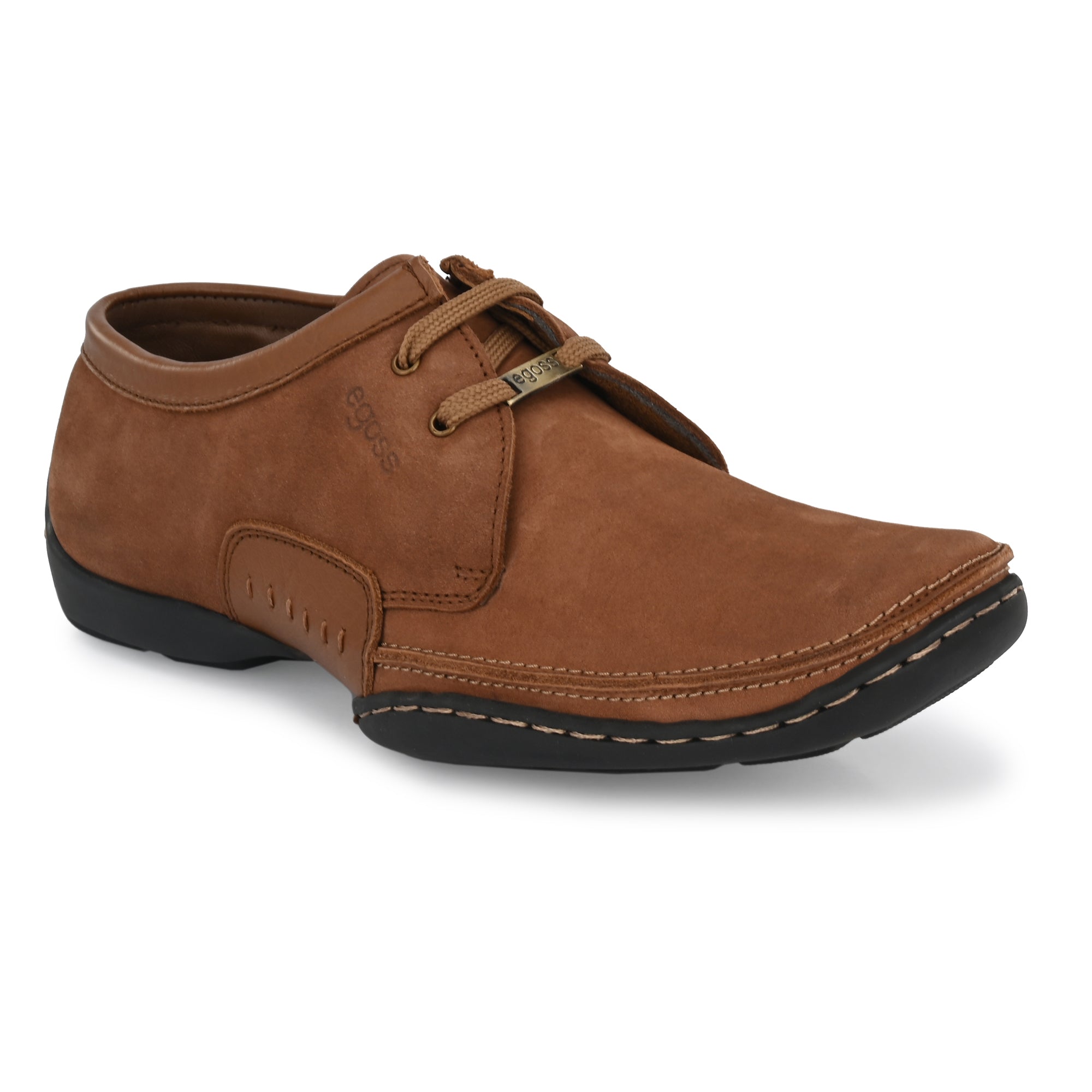 Egoss Casual Derby Lace Up Leather Shoes For Men