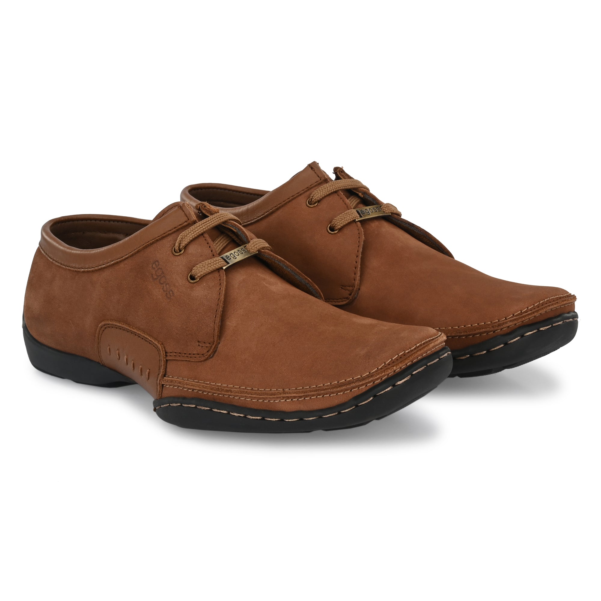 Egoss Casual Derby Lace Up Leather Shoes For Men
