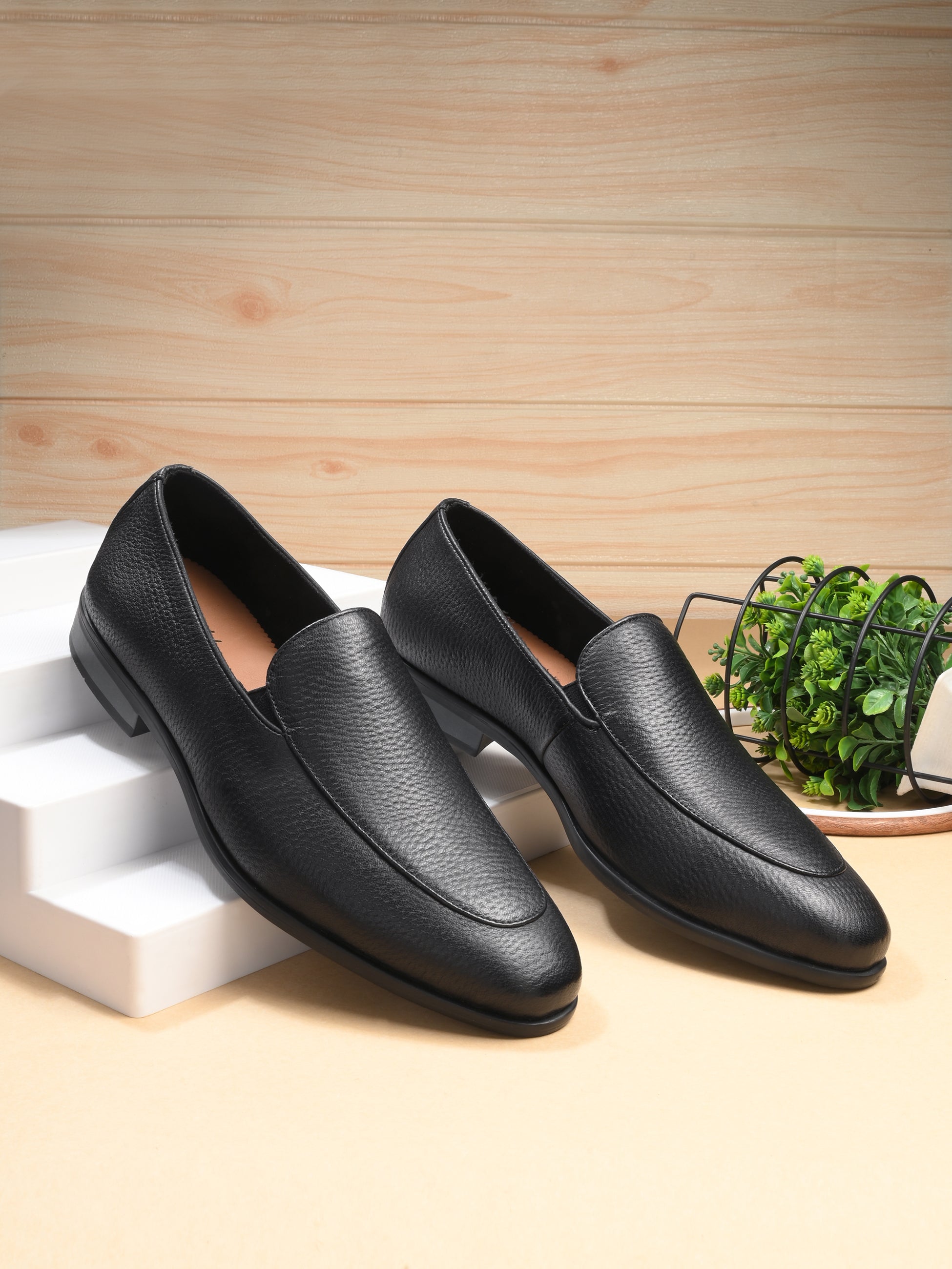 Pashmina Leather Penny Loafers by Lafattio