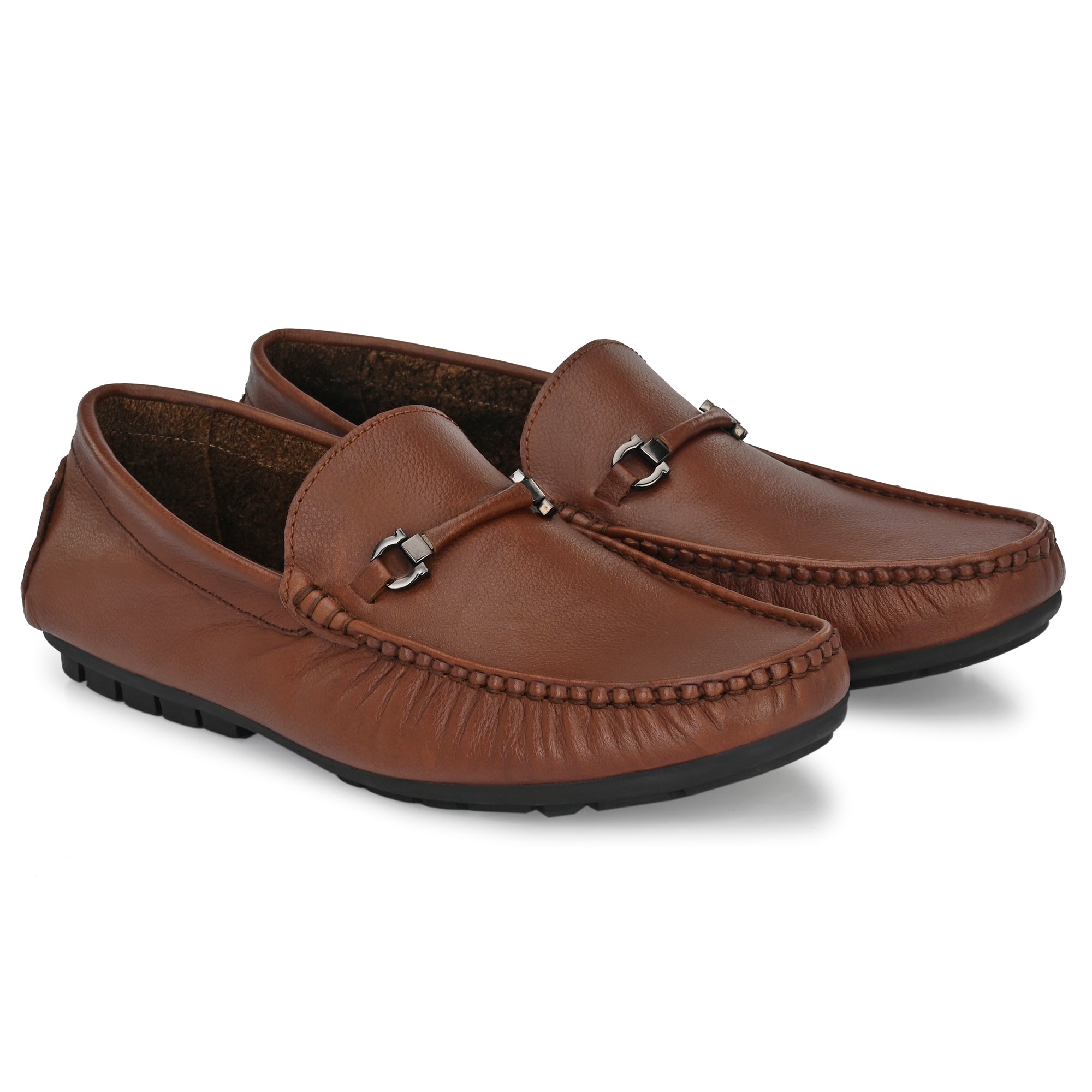 Egoss Leather Casual Slip on Shoes Loafers For Men