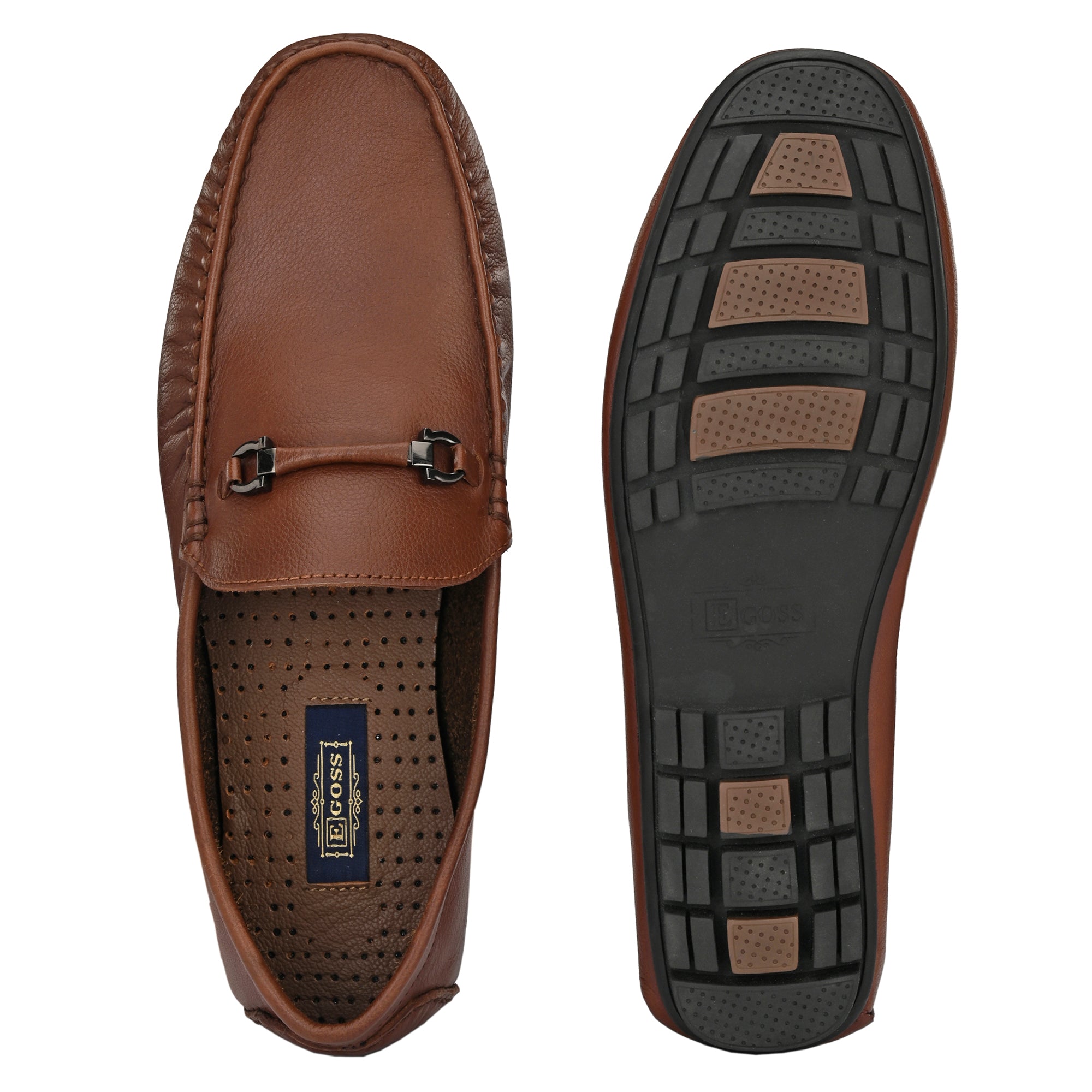 Egoss Leather Casual Slip on Shoes Loafers For Men