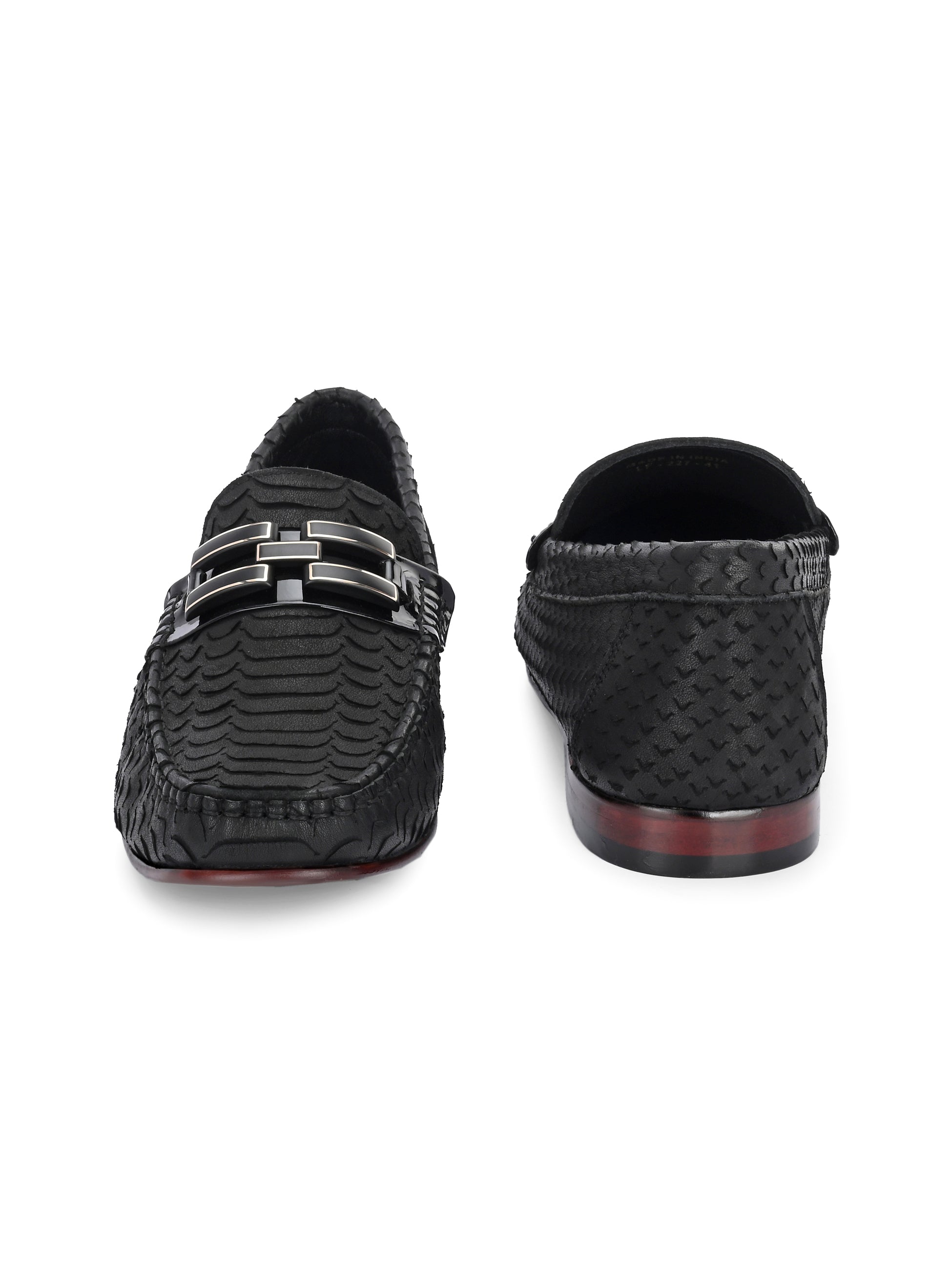 Printed Leather Loafers by Lafattio