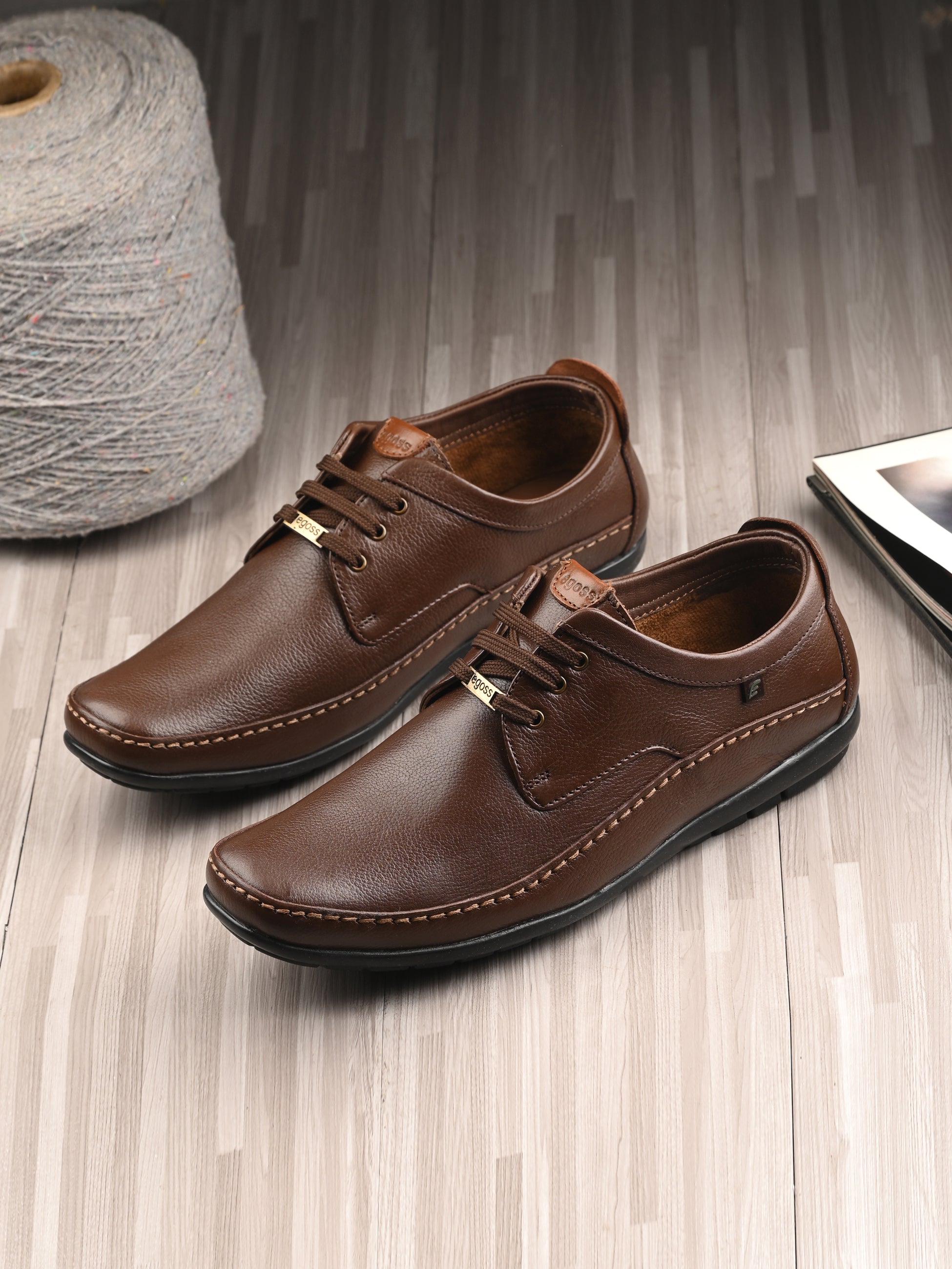 Egoss Leather Casual Shoes For Men