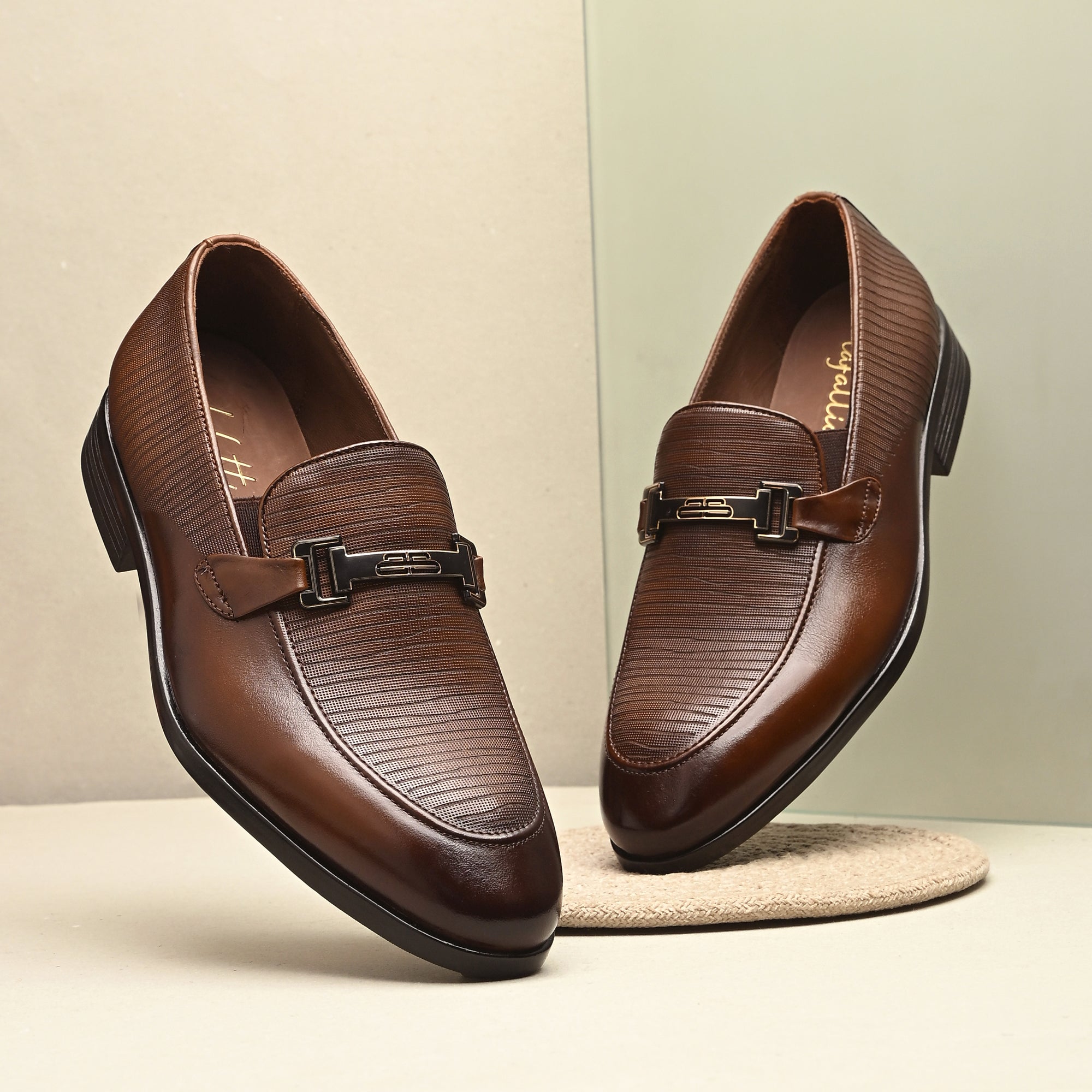 Buckled Party Loafers by Lafattio