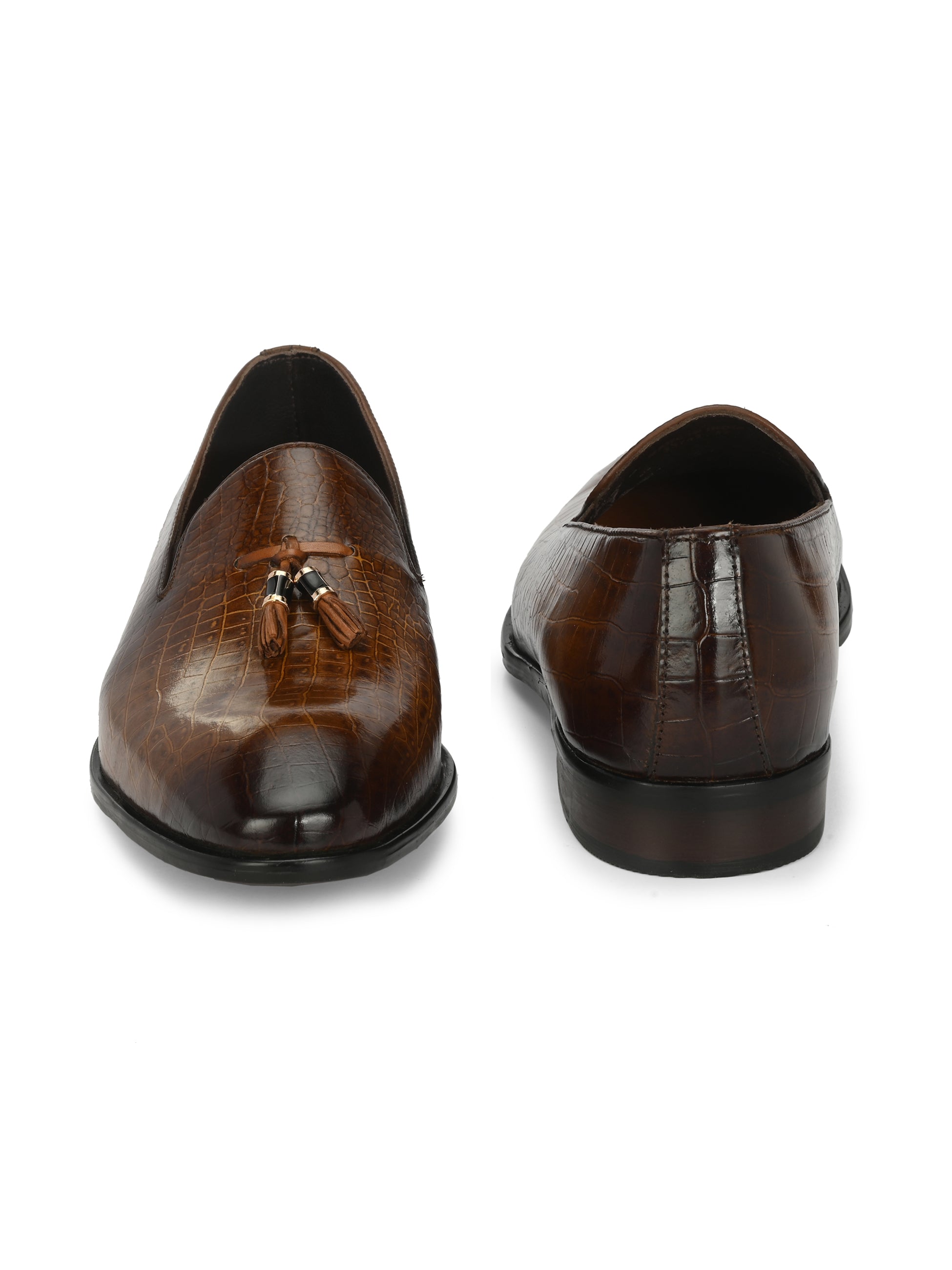 Egoss Platinum Tassel Shoes For Men