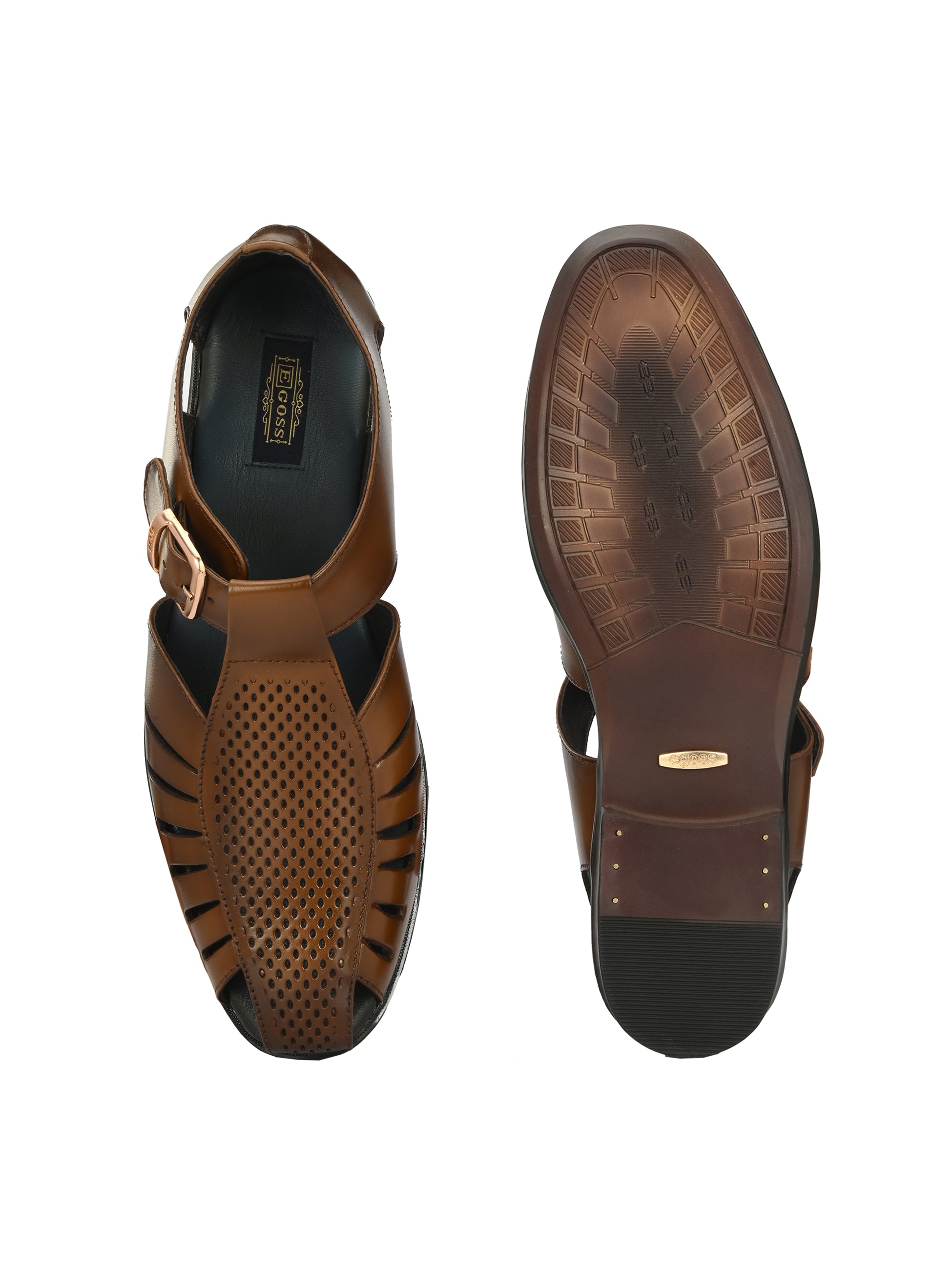 Egoss Gold Peshawari Sandals For Men